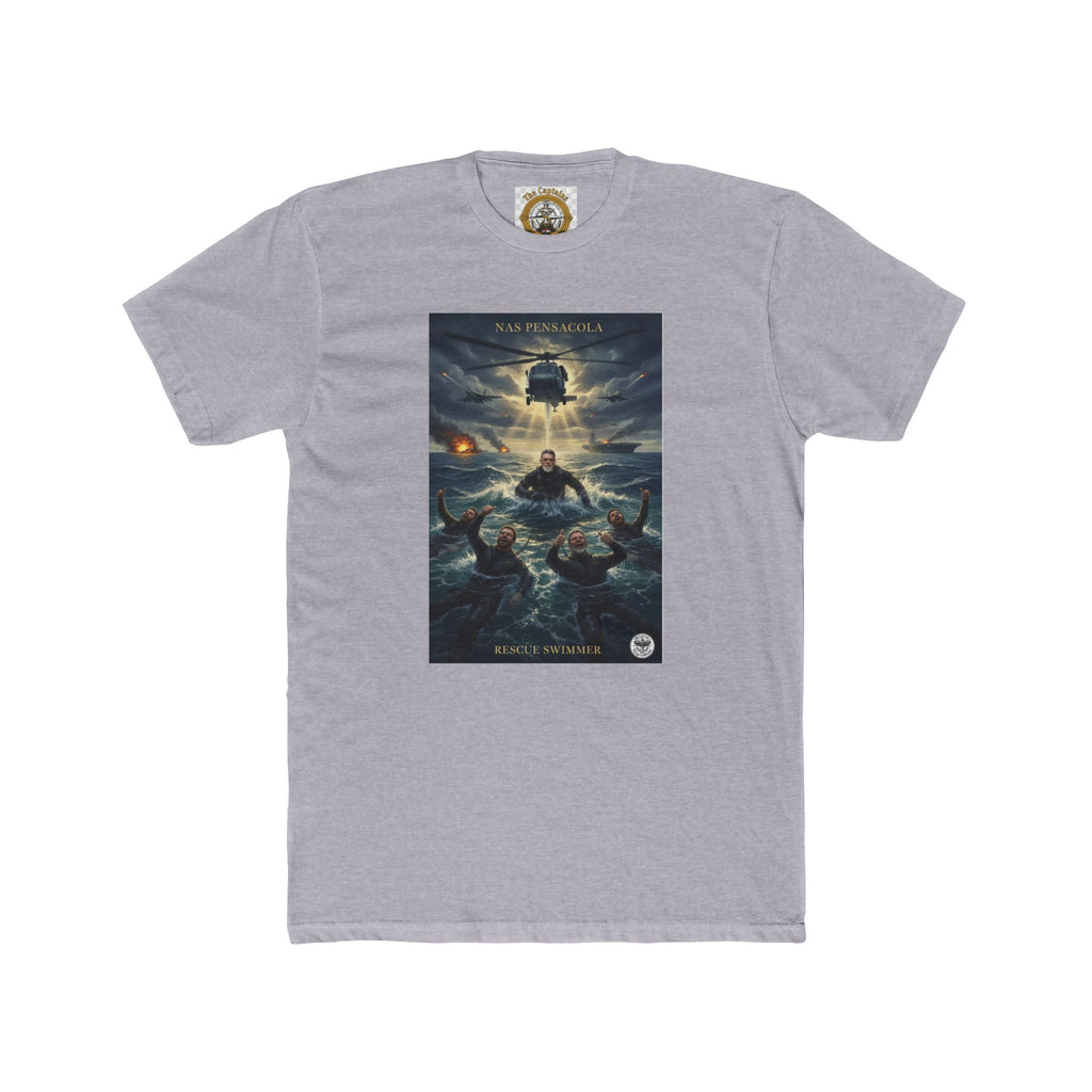 Rescue at Sea Graphic Tee — Dramatic Ocean Rescue Poster T-Shirt