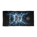 Indian Motorcycle Engine Lightning Beach Towel