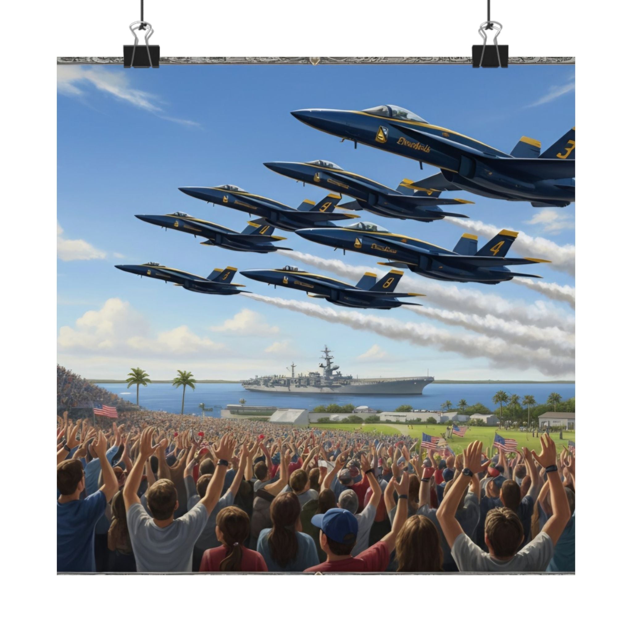 Airshow Navy Blue Angels Poster — Matte Vertical Aviation Print