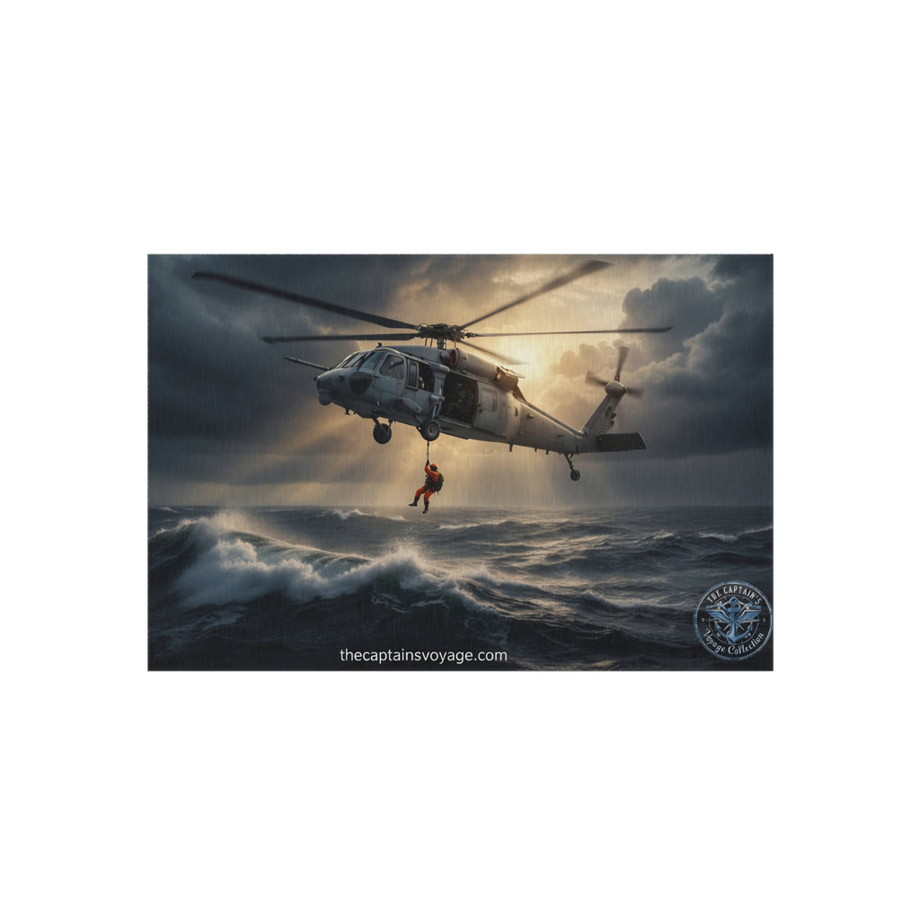 Outdoor Rug – Navy SAR Rescue Helicopter Scenic Mat