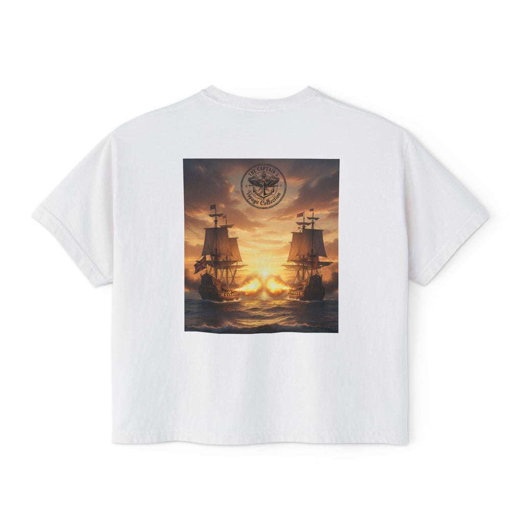 Boxy Tee — Captains Voyage Vintage Motorcycle & Sailing Graphic