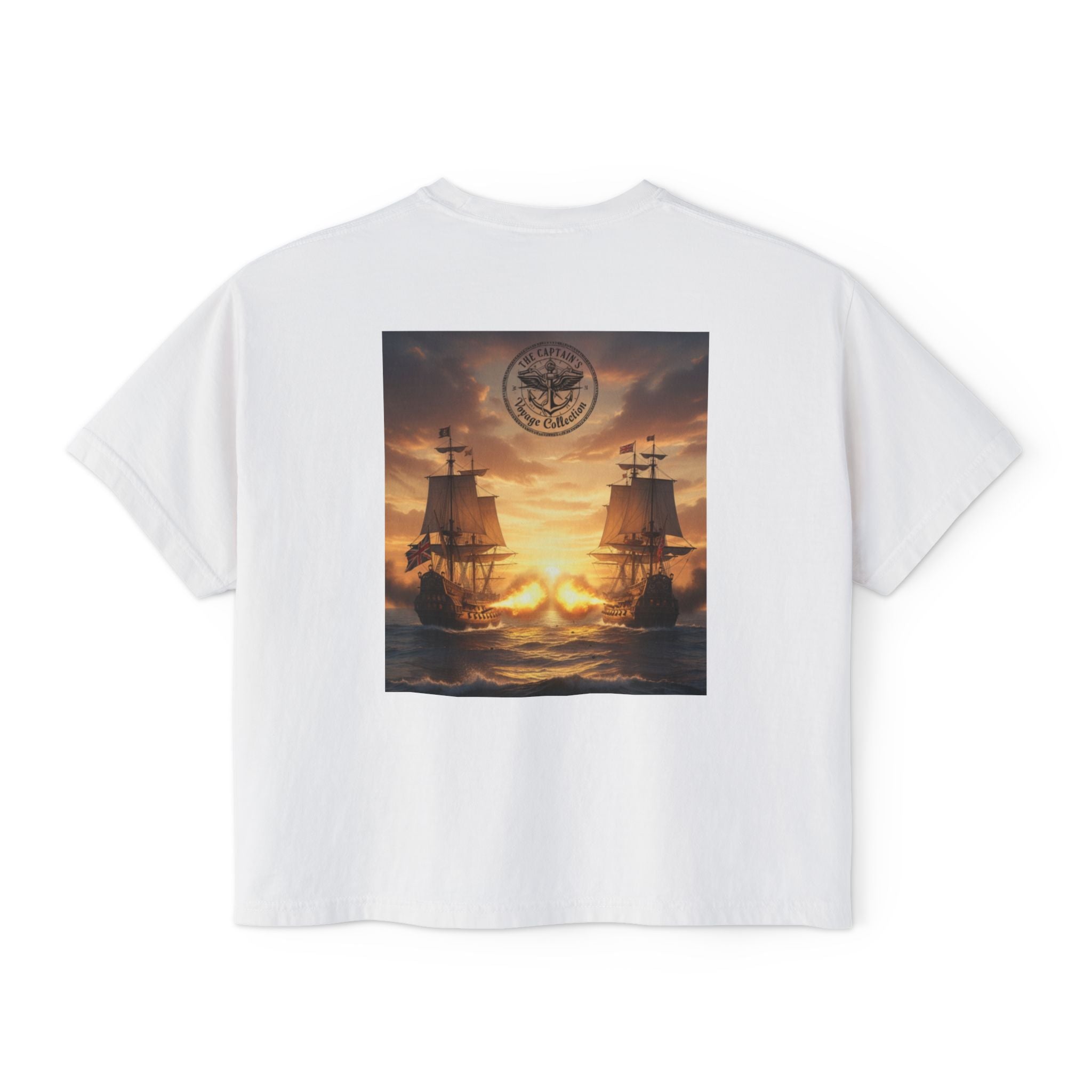 Boxy Tee — Captains Voyage Vintage Motorcycle & Sailing Graphic