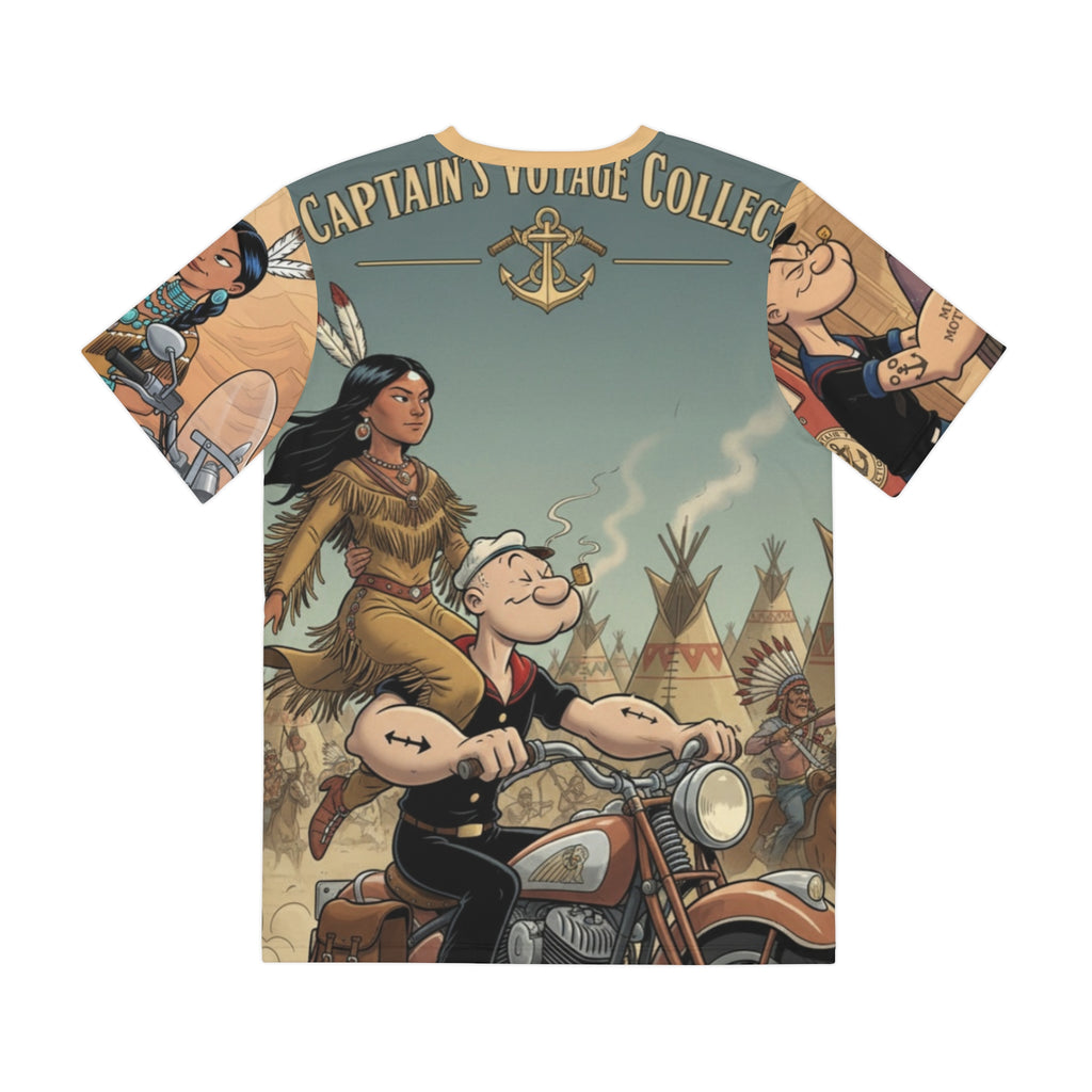 Popeye & Native Girl Vintage Motorcycle Tee – Captain's Voyage Collection