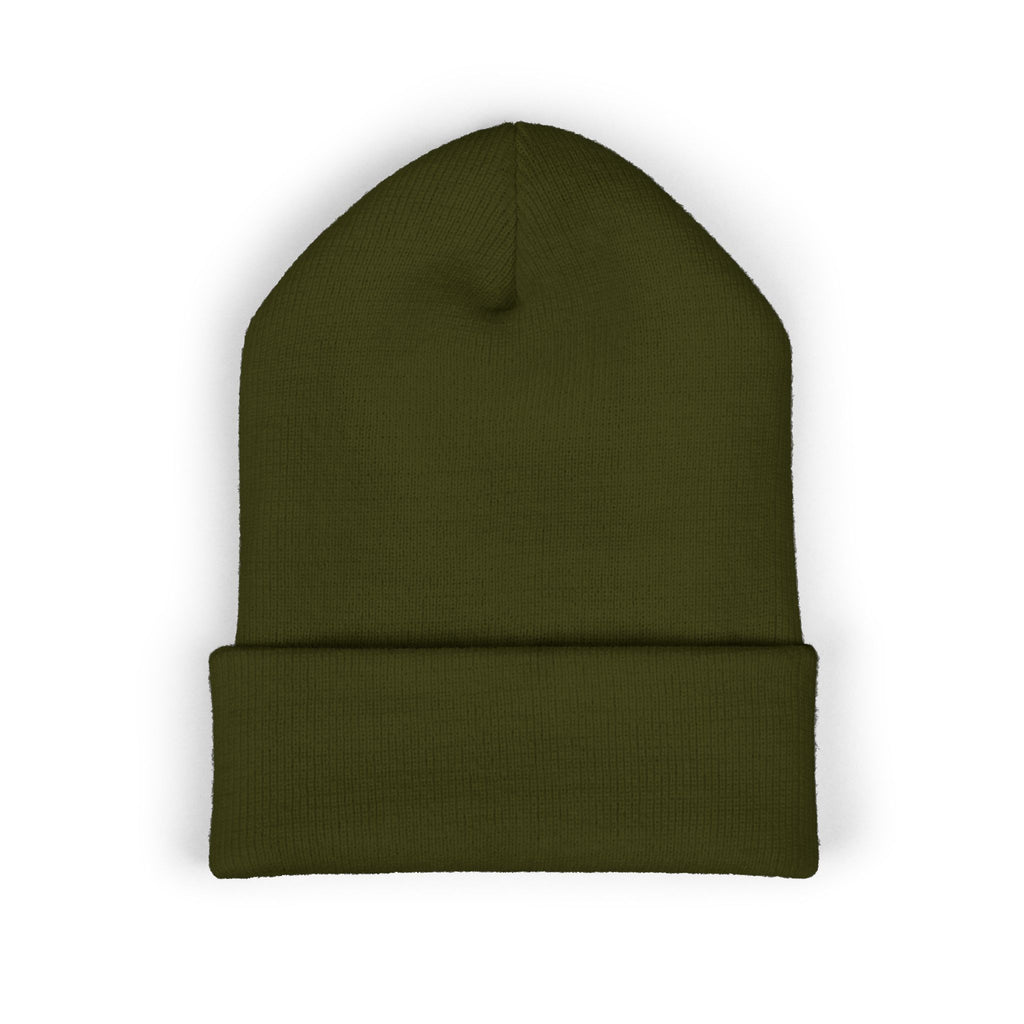 Retro Cassette Embroidered Beanie — Vintage Music Knit Hat