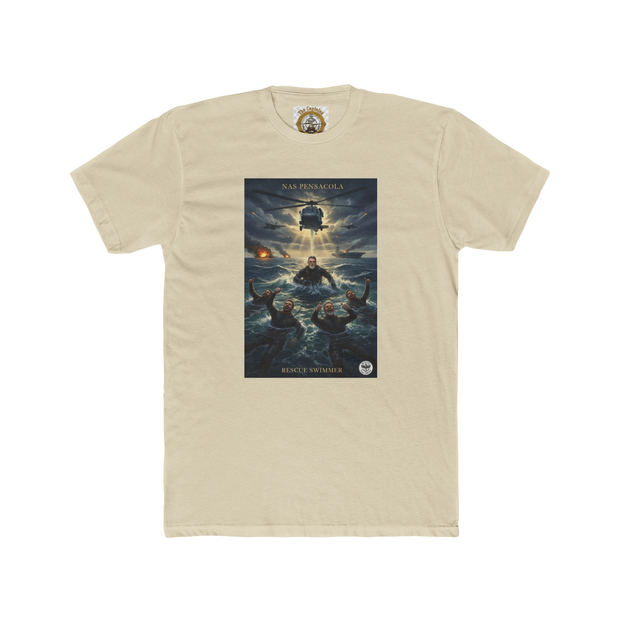 Rescue at Sea Graphic Tee — Dramatic Ocean Rescue Poster T-Shirt