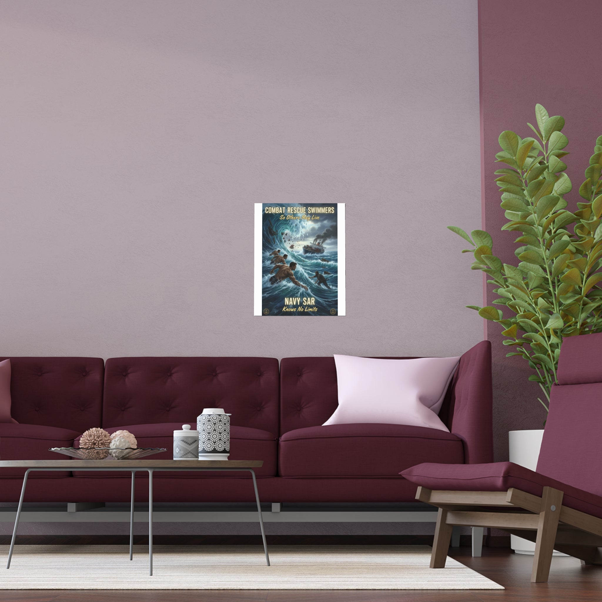 Combat Rescue Swimmers Navy SAR Silk Poster — "So Others May Live"
