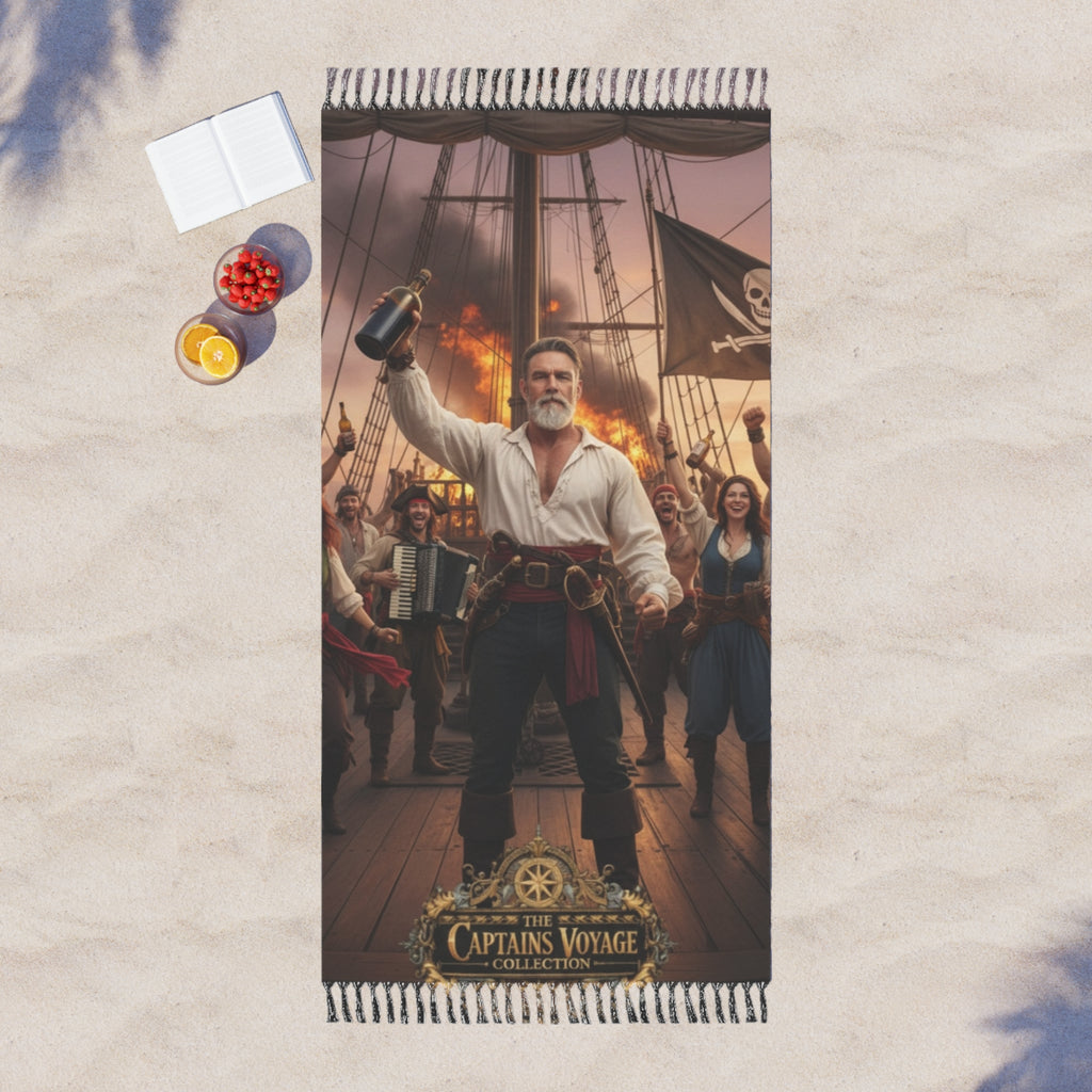 Pirate Captain Beach Towel — Boho Fringe Nautical Beach Cloth