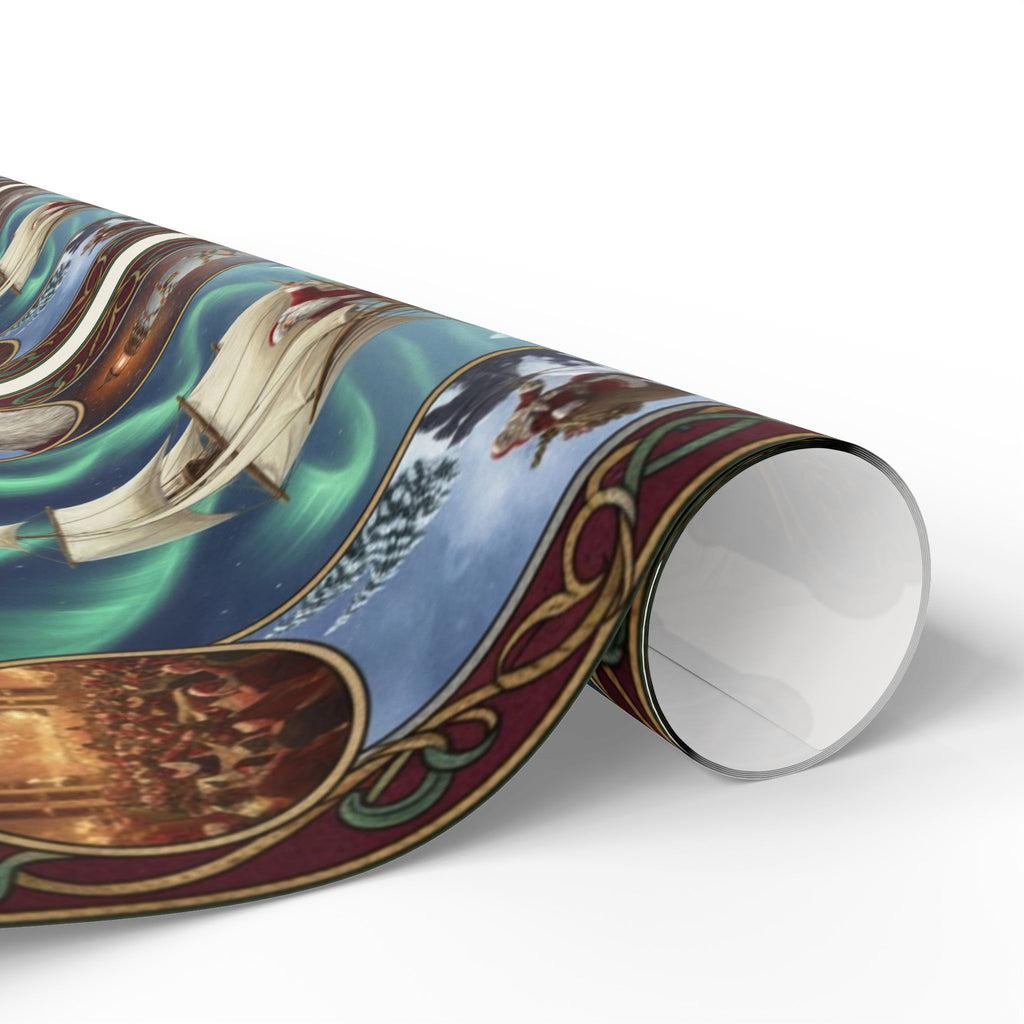 Nautical Vintage Ship Wrapping Paper – Elegant Ocean Voyage Gift Wrap