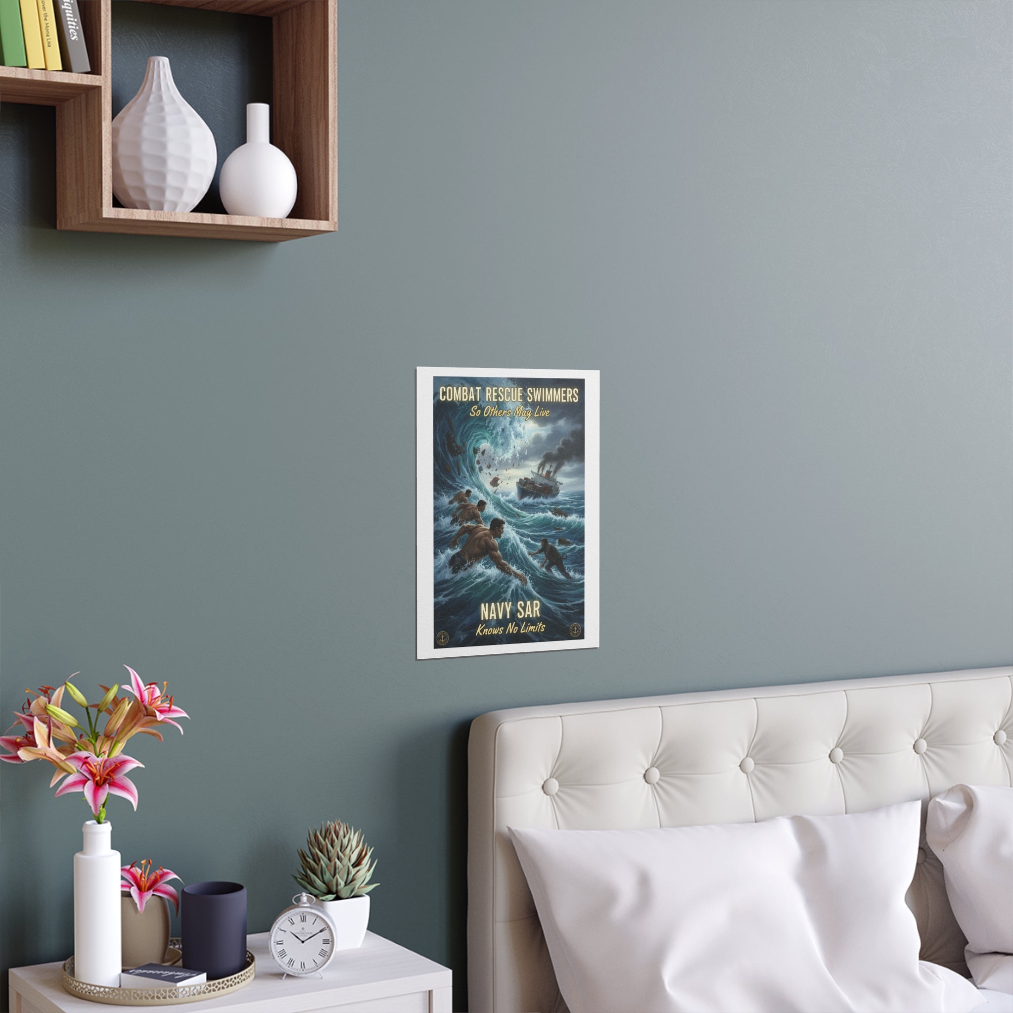 Combat Rescue Swimmers Navy SAR Silk Poster — "So Others May Live"