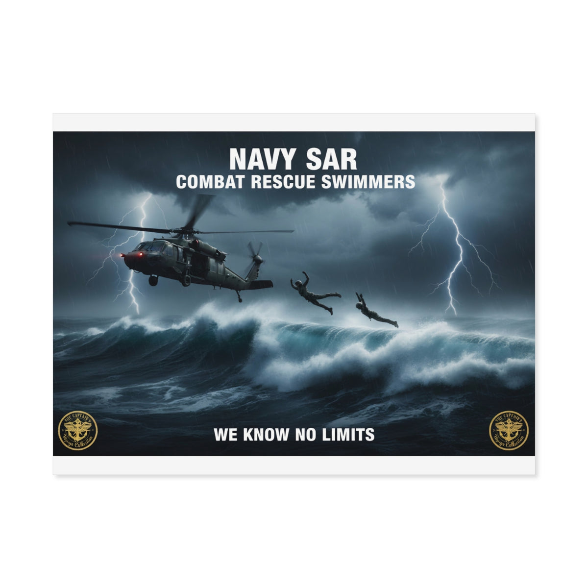 Navy SAR Combat Rescue Swimmers Poster – 'We Know No Limits'
