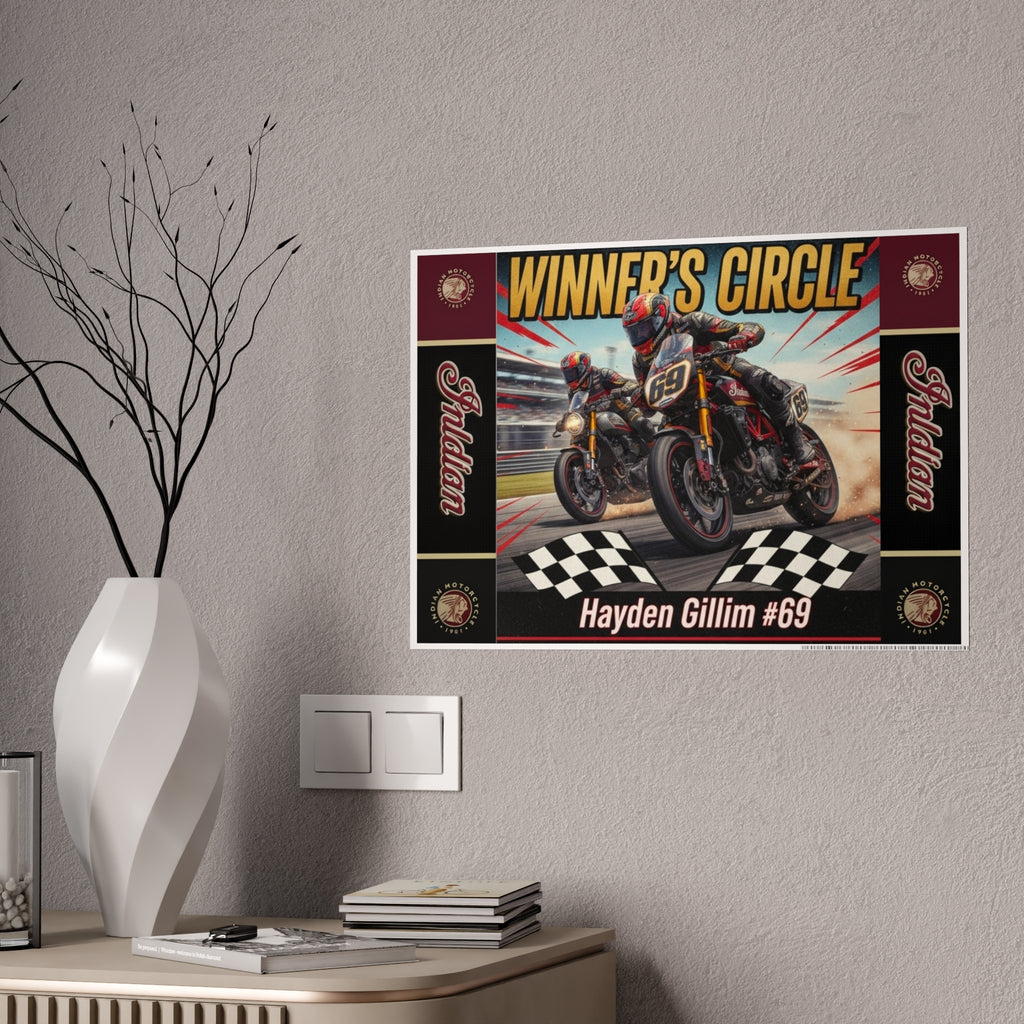 Winner’s Circle Motorcycle Poster — Hayden Gillim #69 Gloss Print
