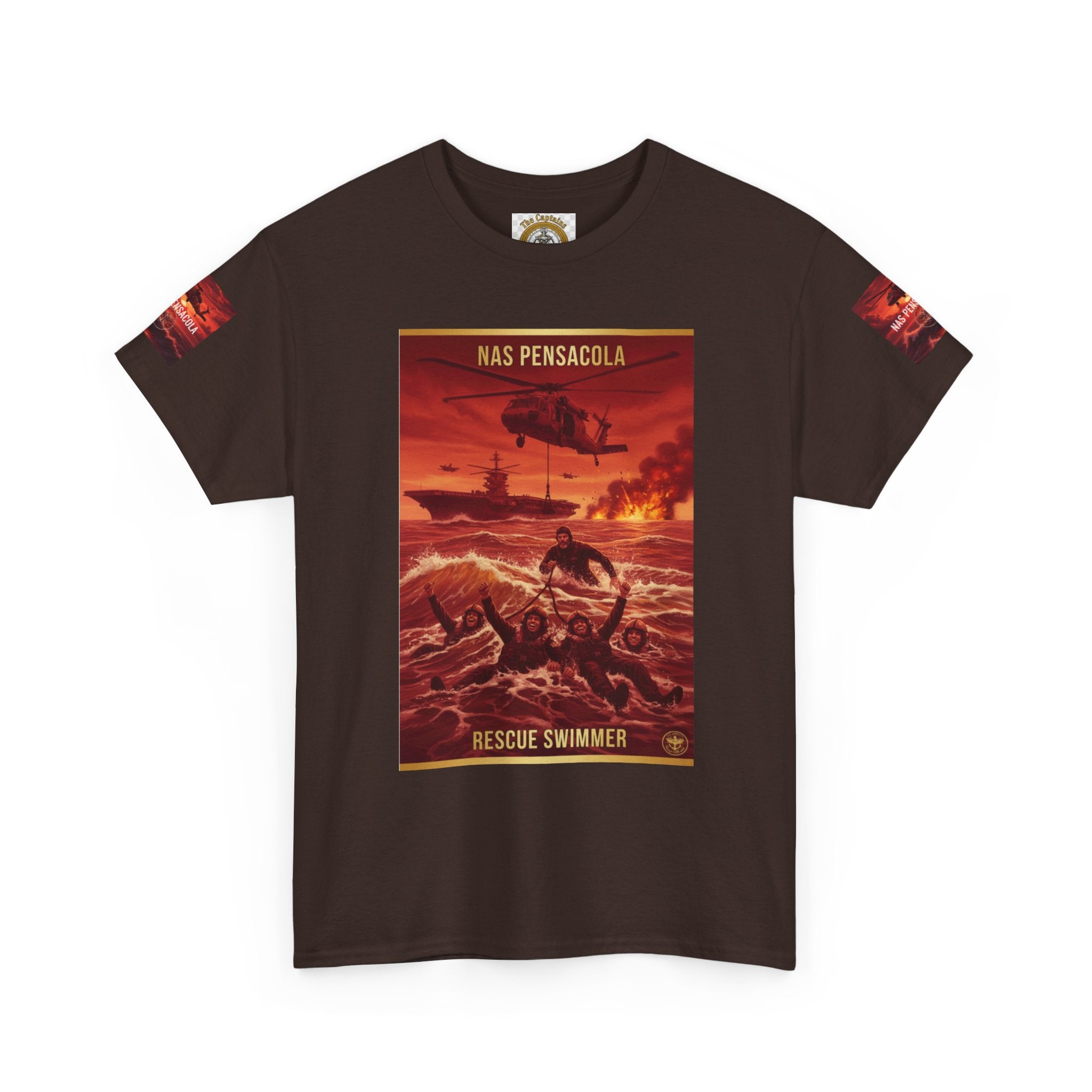 Rescue Swimmer Graphic Tee — NAS Pensacola Military Helicopter Design