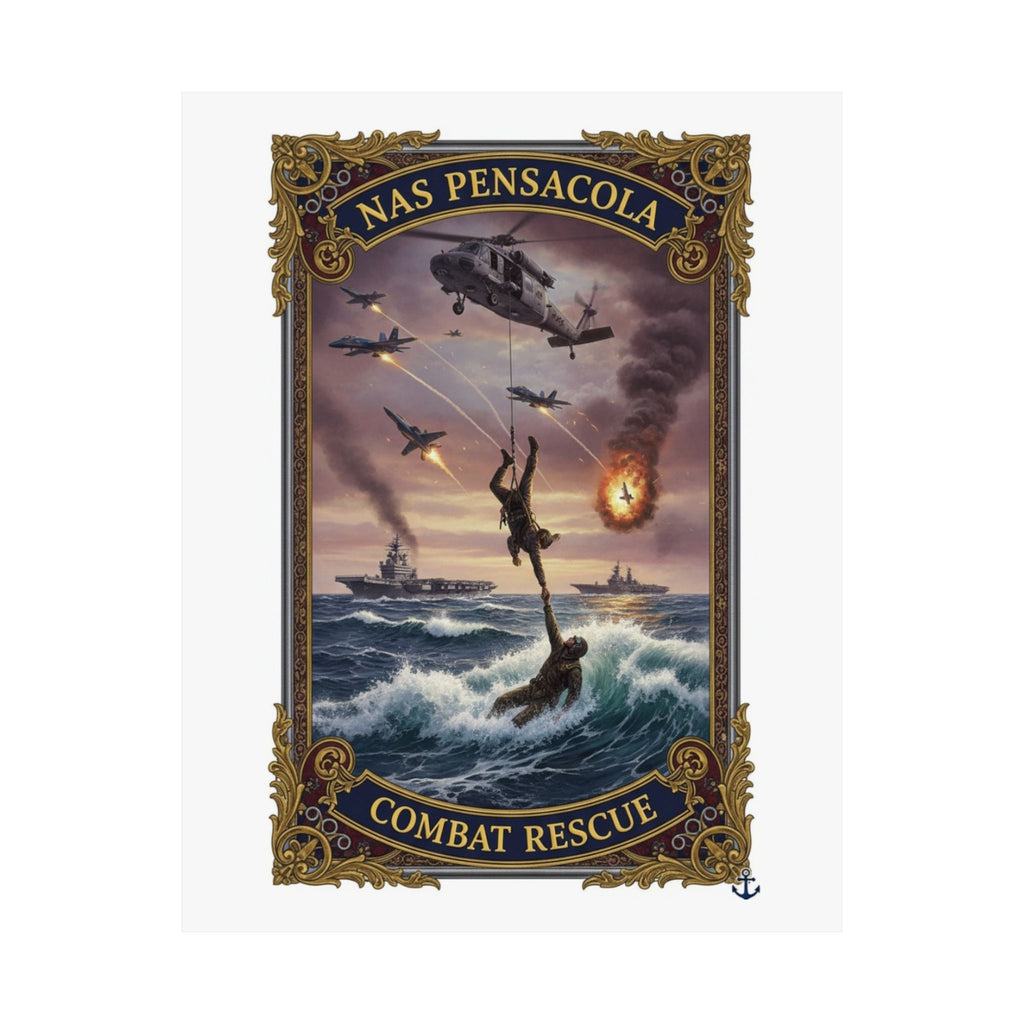 Combat Rescue Poster — NAS Pensacola Military Wall Art