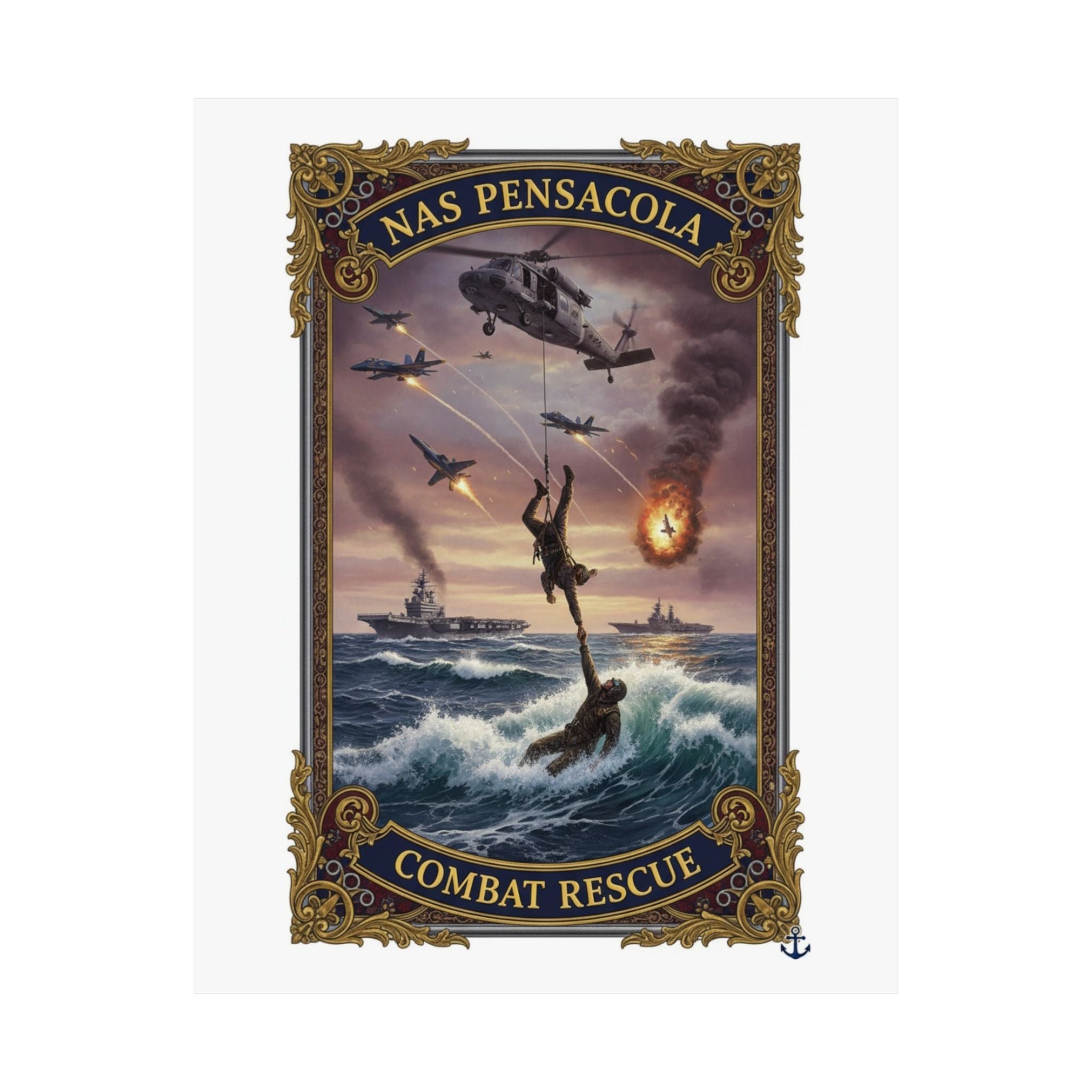 Combat Rescue Poster — NAS Pensacola Military Wall Art