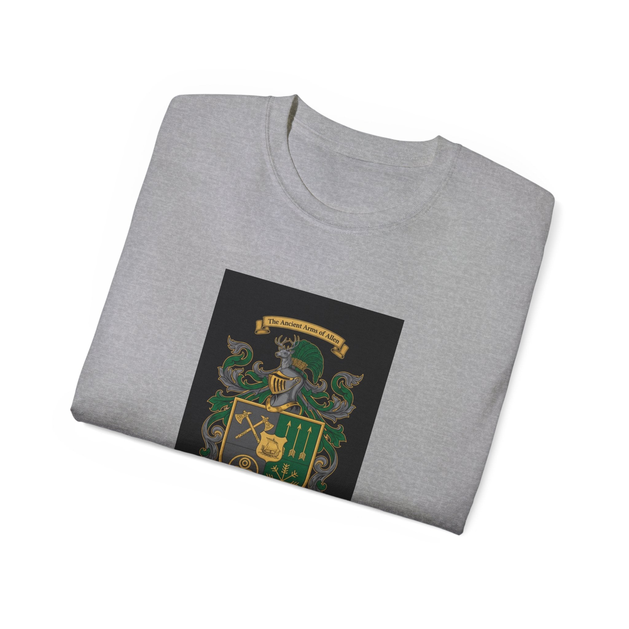 Irish Crest & 'One Lucky Viking' T-Shirt — Celtic Coat of Arms Tee