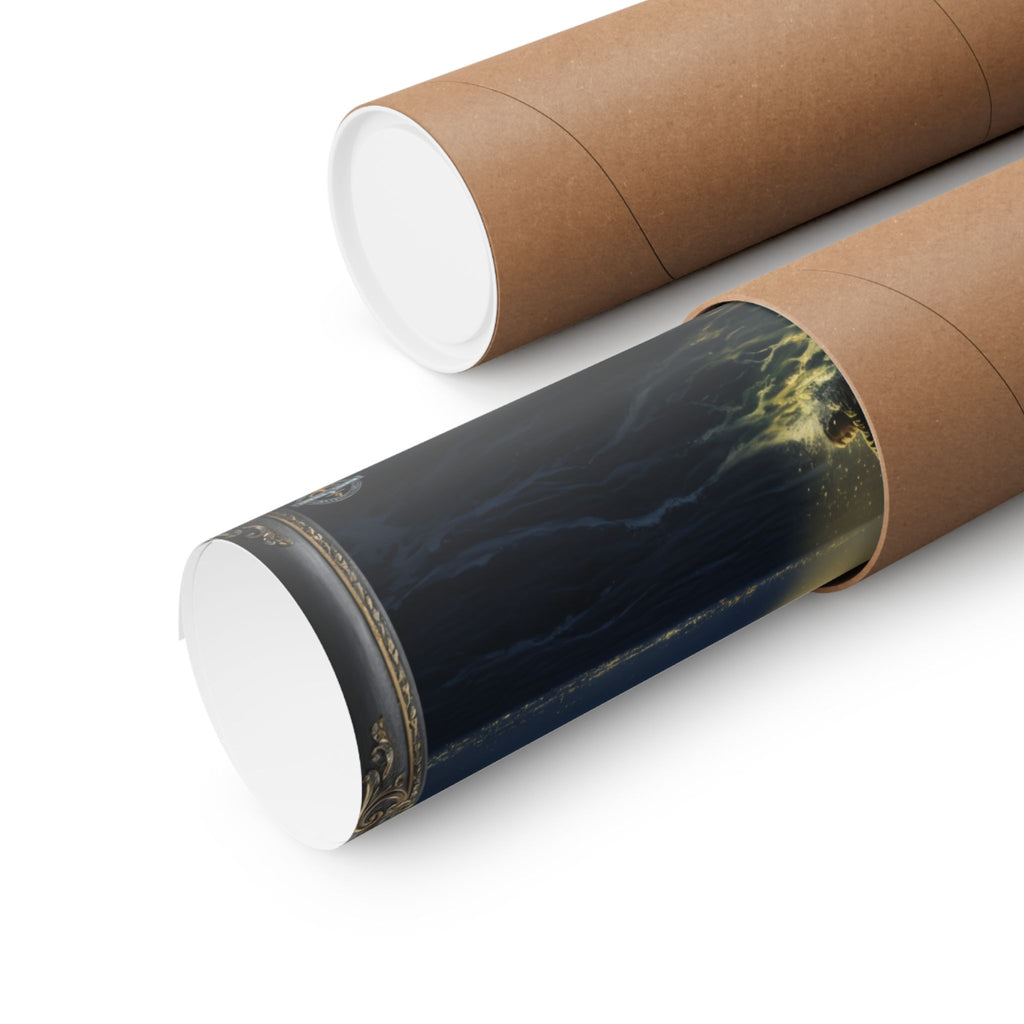 Navy SAR Rescue Night Scene Matte Poster