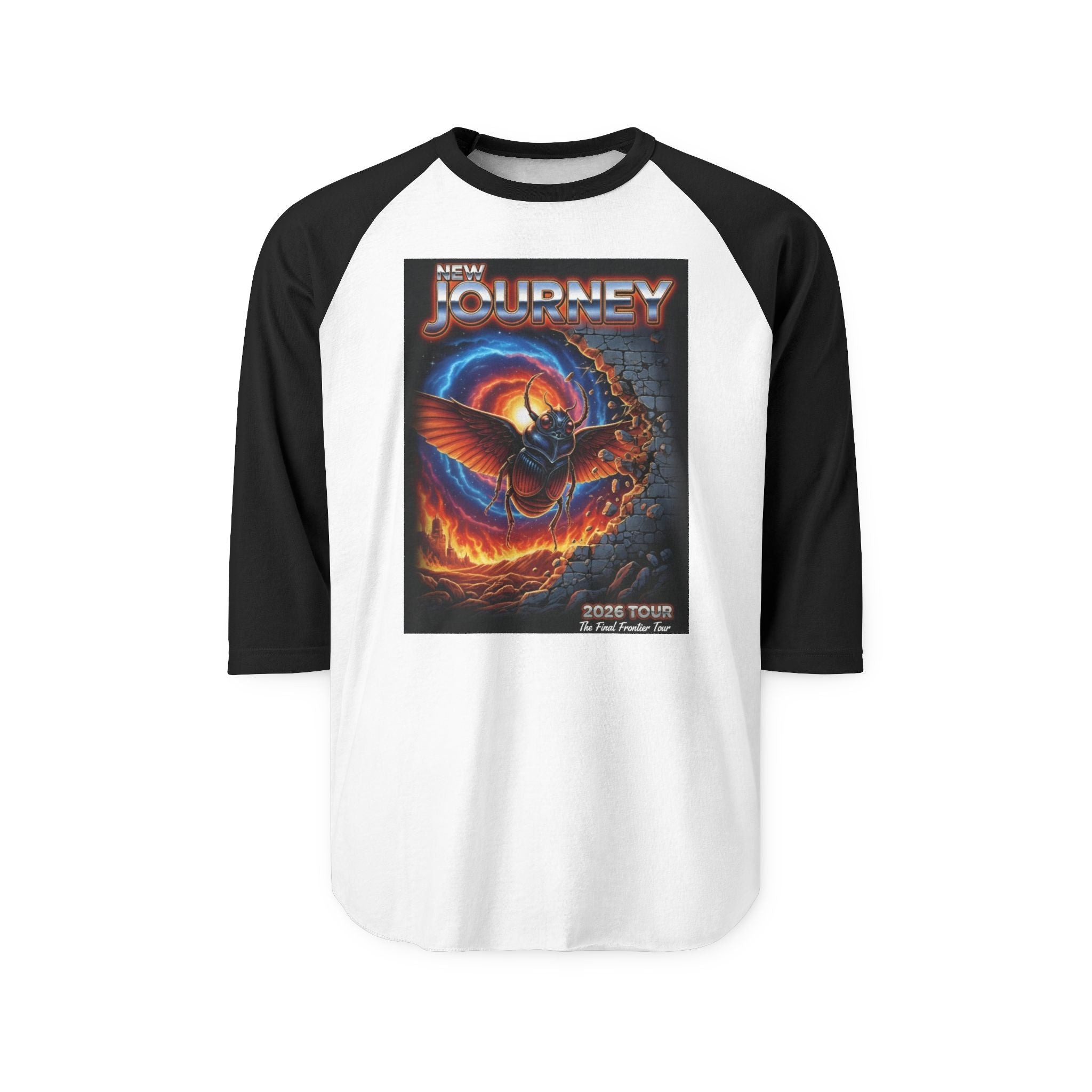 Journey Rock Band Raglan Shirt — Vintage Tour Graphic 3/4 Sleeve