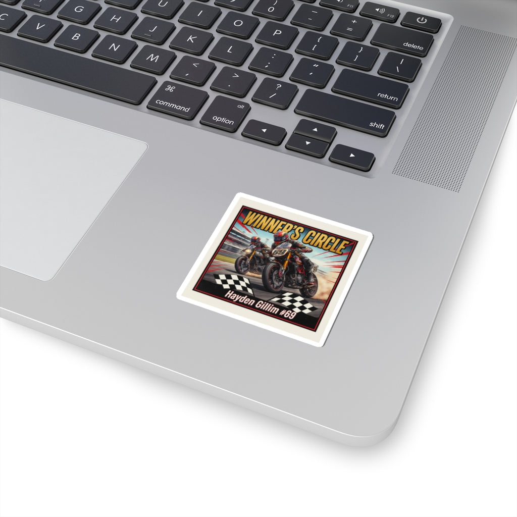 Winner's Circle Motorcycle Sticker — Personalized Hayden Gillim #69 Racing Decal