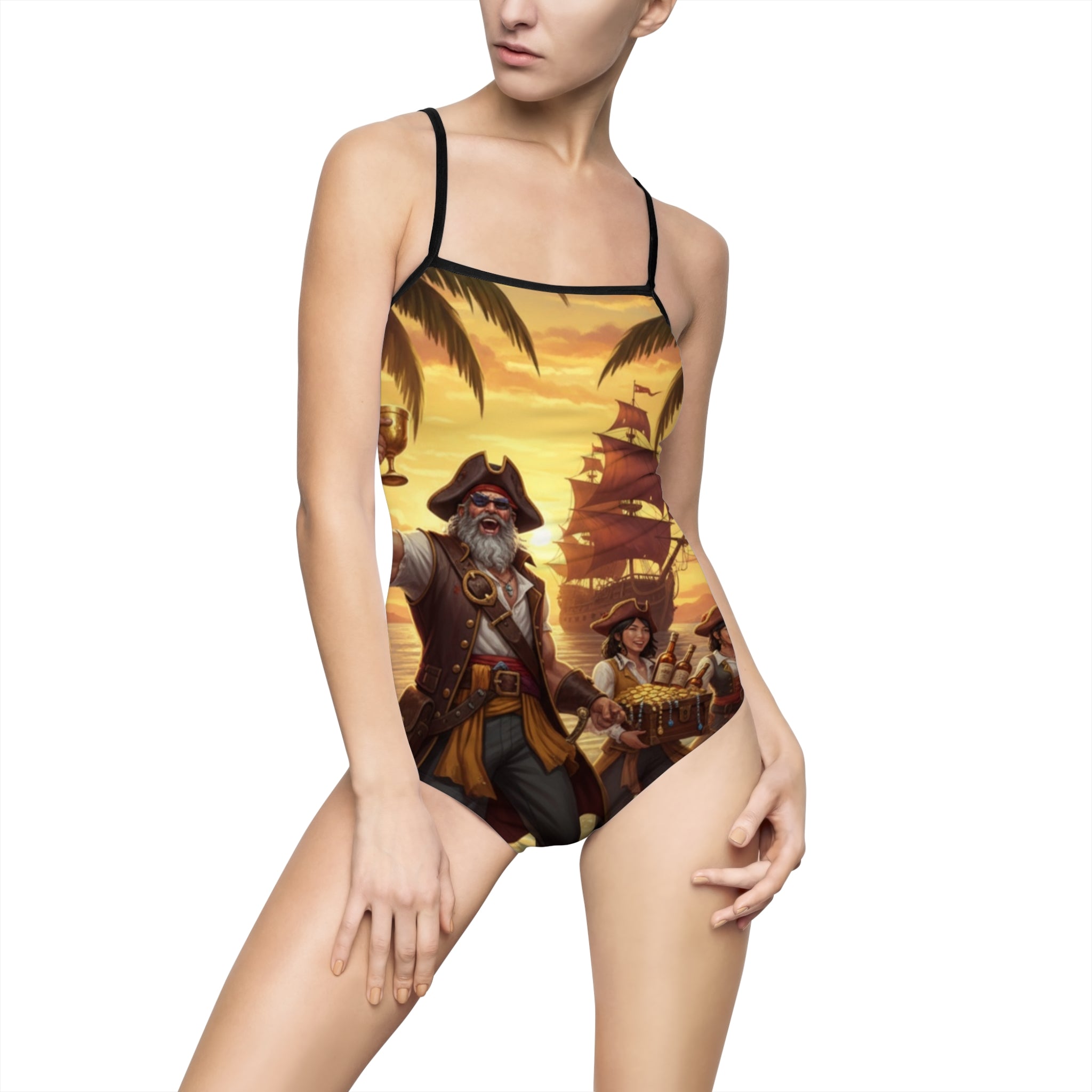 Pirate Crew Sunset One-Piece Swimsuit