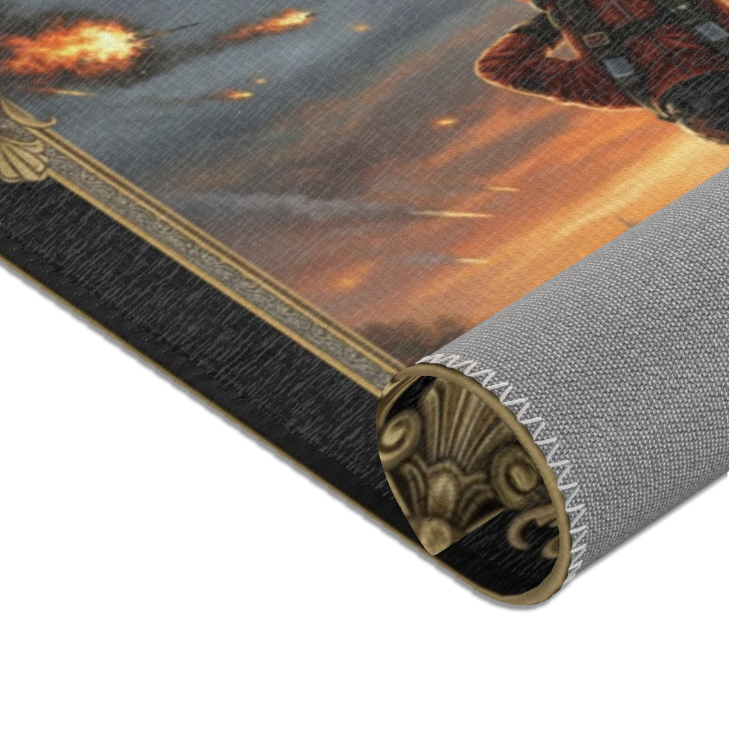 Rescue Scene Area Rug — "So Others May Live" Military Search & Rescue Decor