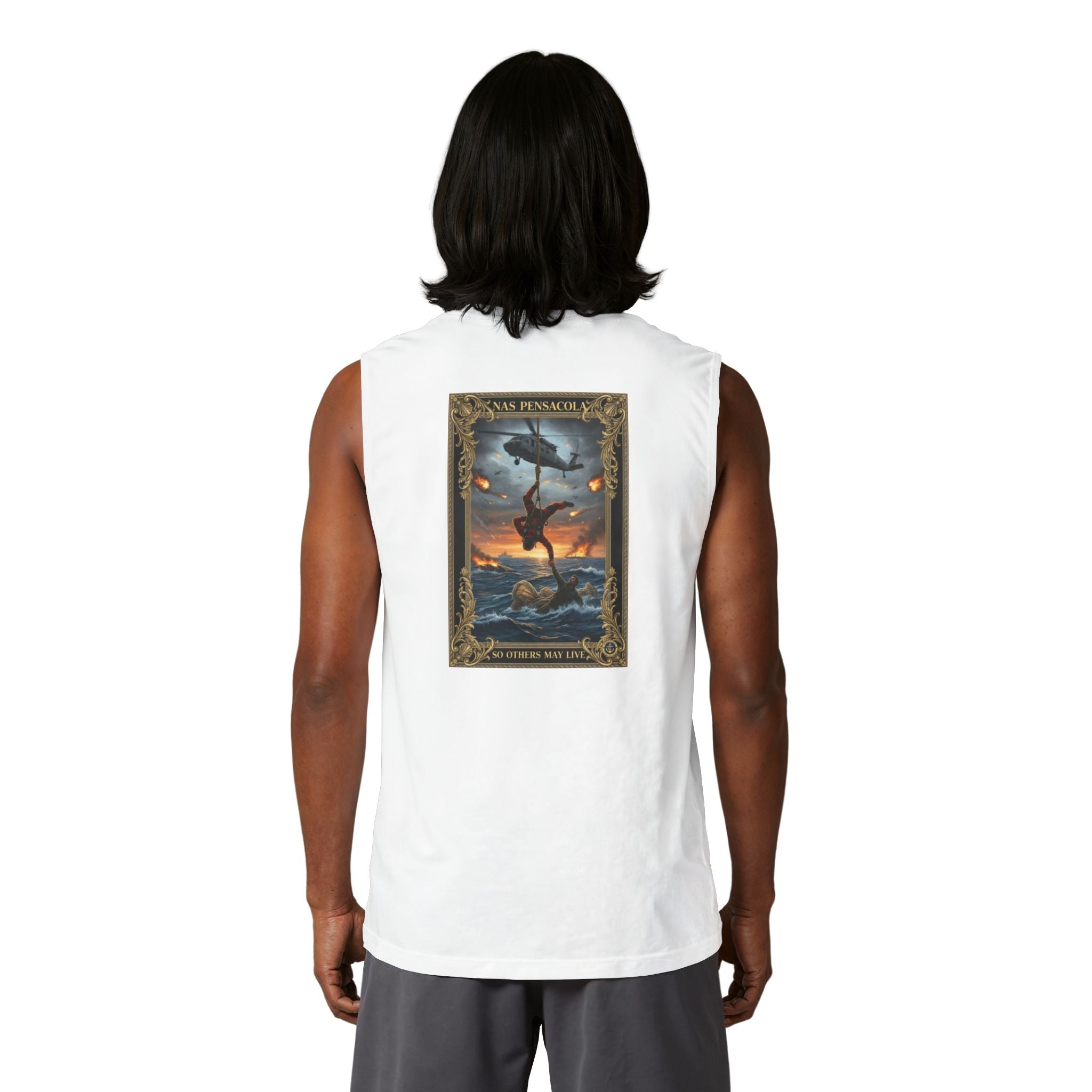 Military NAS Pensacola Tank Top — Navy Aviation Helicopter Design
