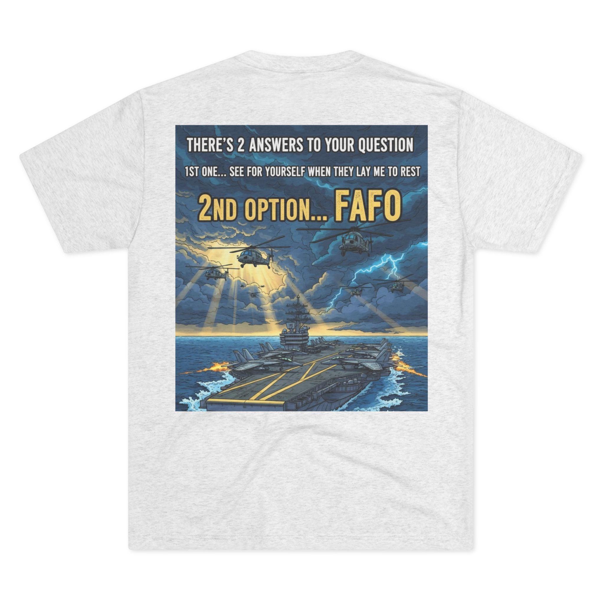 Navy Chiefs Ride to the Wall T-Shirt — "2nd Option... FAFO" Veteran Tribute Tee