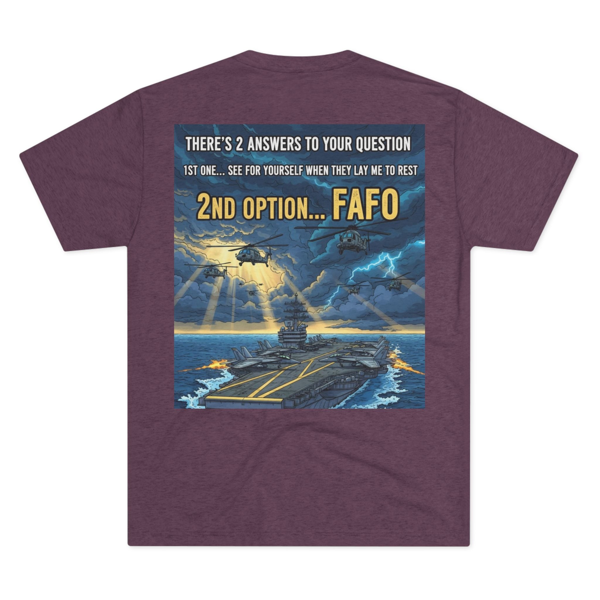 Navy Chiefs Ride to the Wall T-Shirt — "2nd Option... FAFO" Veteran Tribute Tee