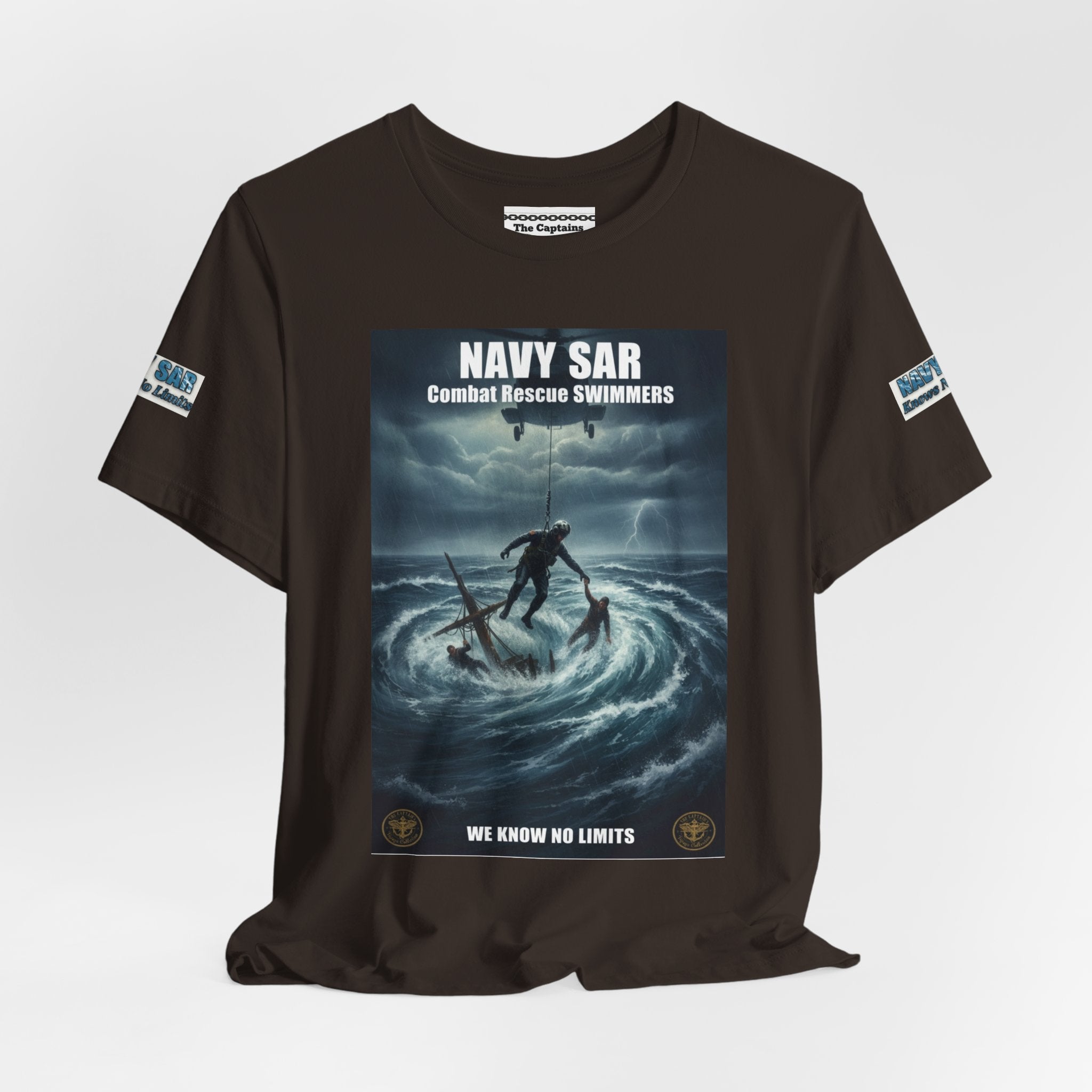 Navy SAR Combat Rescue Swimmers T-Shirt — "We Know No Limits"