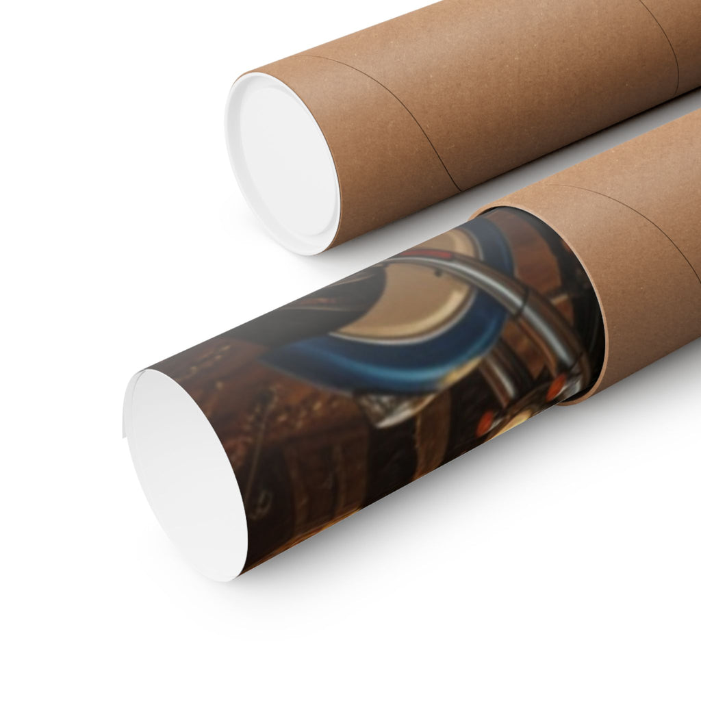 Pirate Queen Matte Poster — Fantasy Biker Treasure Cave Wall Art