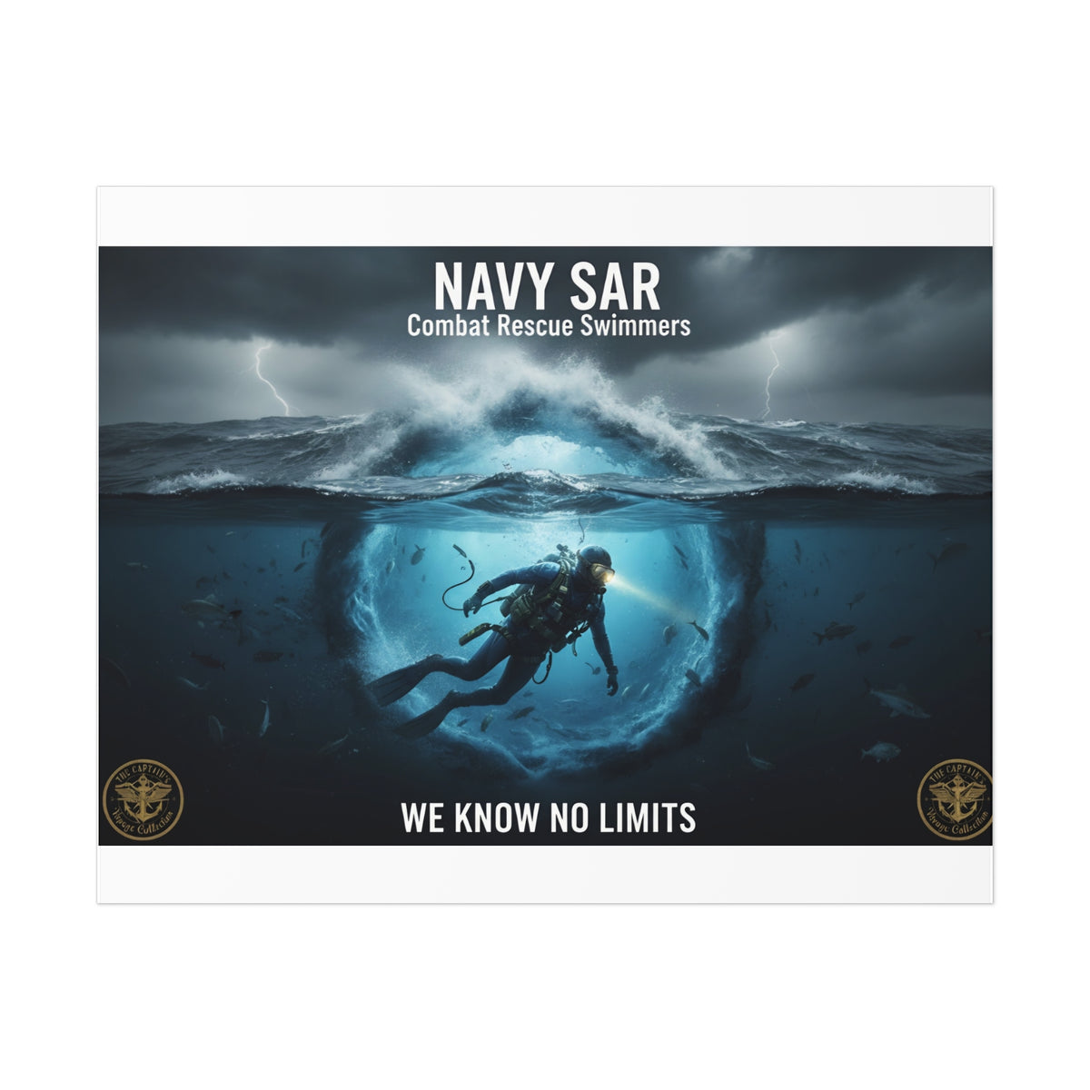 Navy SAR Combat Rescue Swimmers Poster – "We Know No Limits"