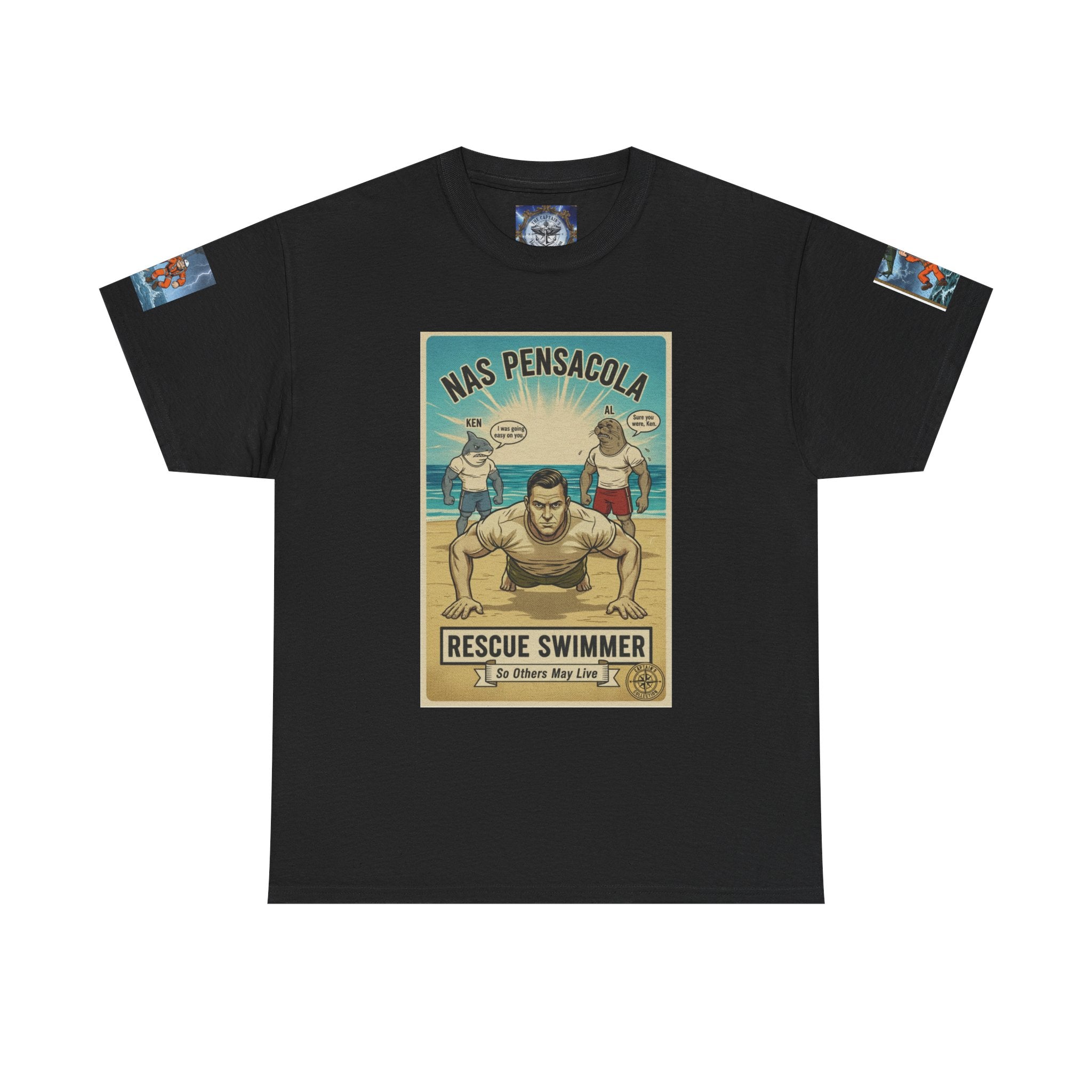 Rescue Swimmer Tee — NAS Pensacola Search & Rescue Helmet Tag T-Shirt