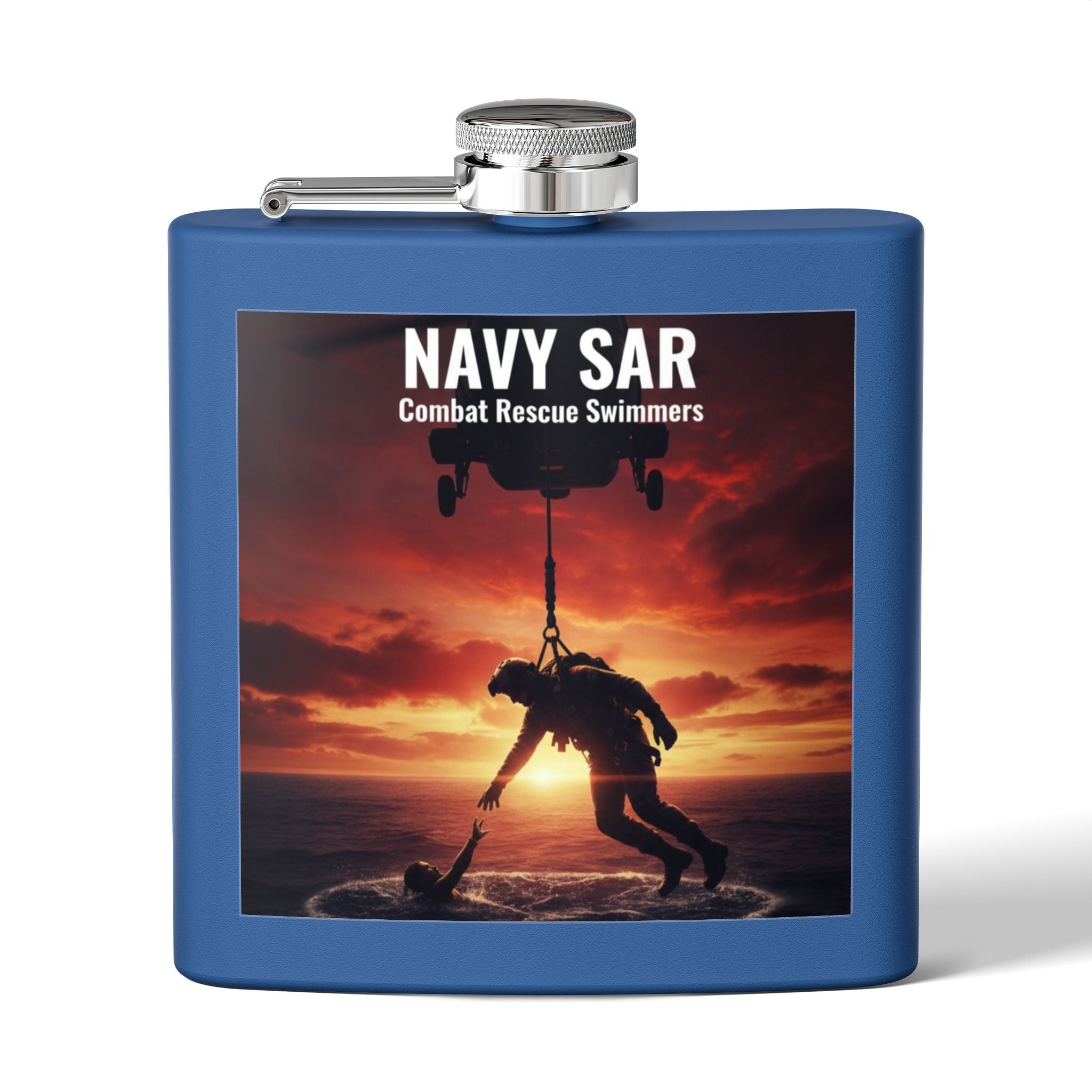Navy SAR Combat Rescue Swimmers 6oz Stainless Steel Flask