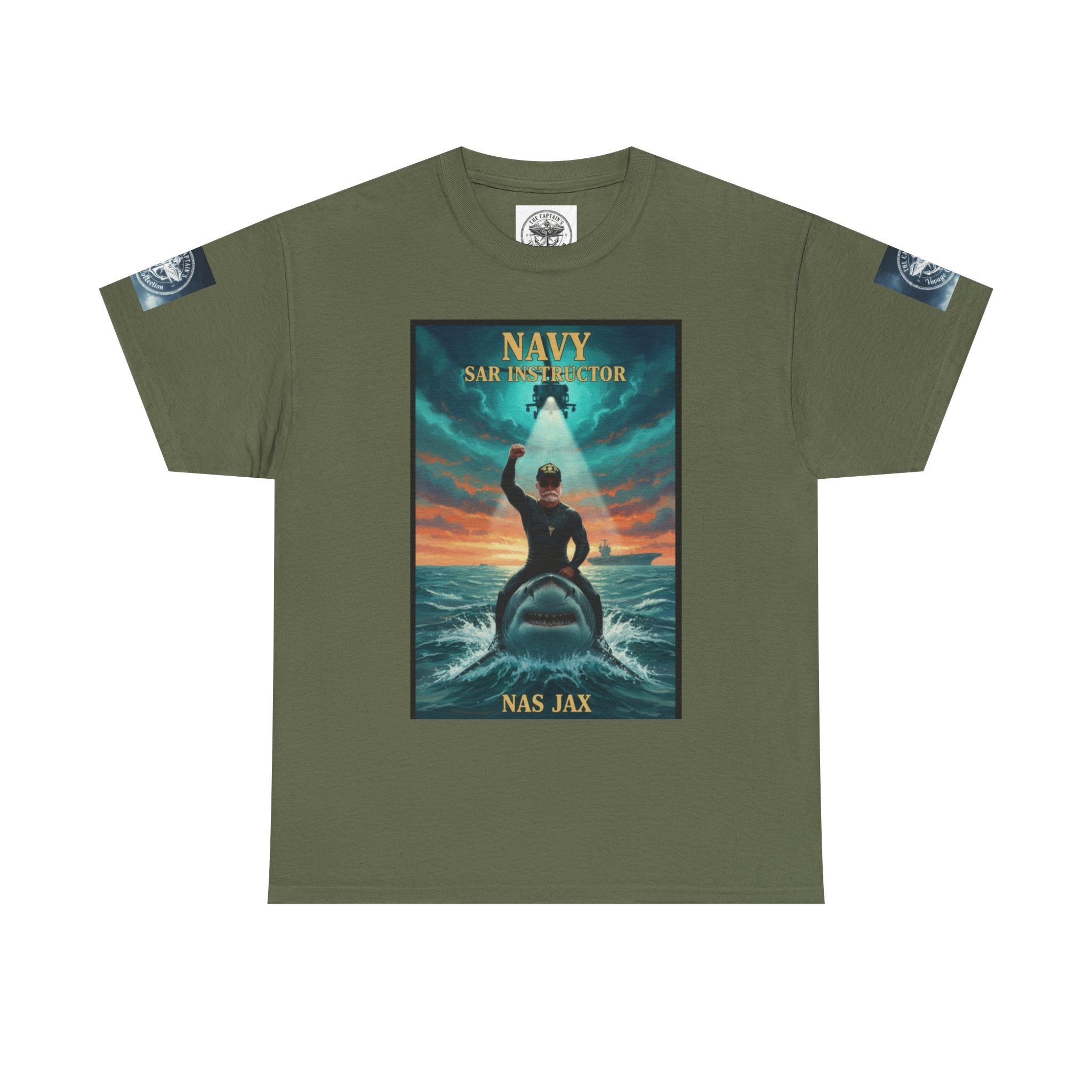 Navy Search & Rescue Graphic Tee — SAR Helicopter Rescue Scene