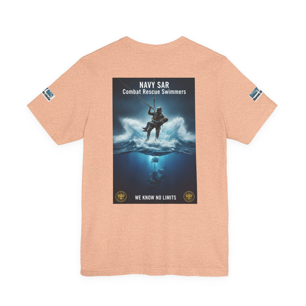 Navy SAR Combat Rescue Swimmers T-Shirt — "We Know No Limits"