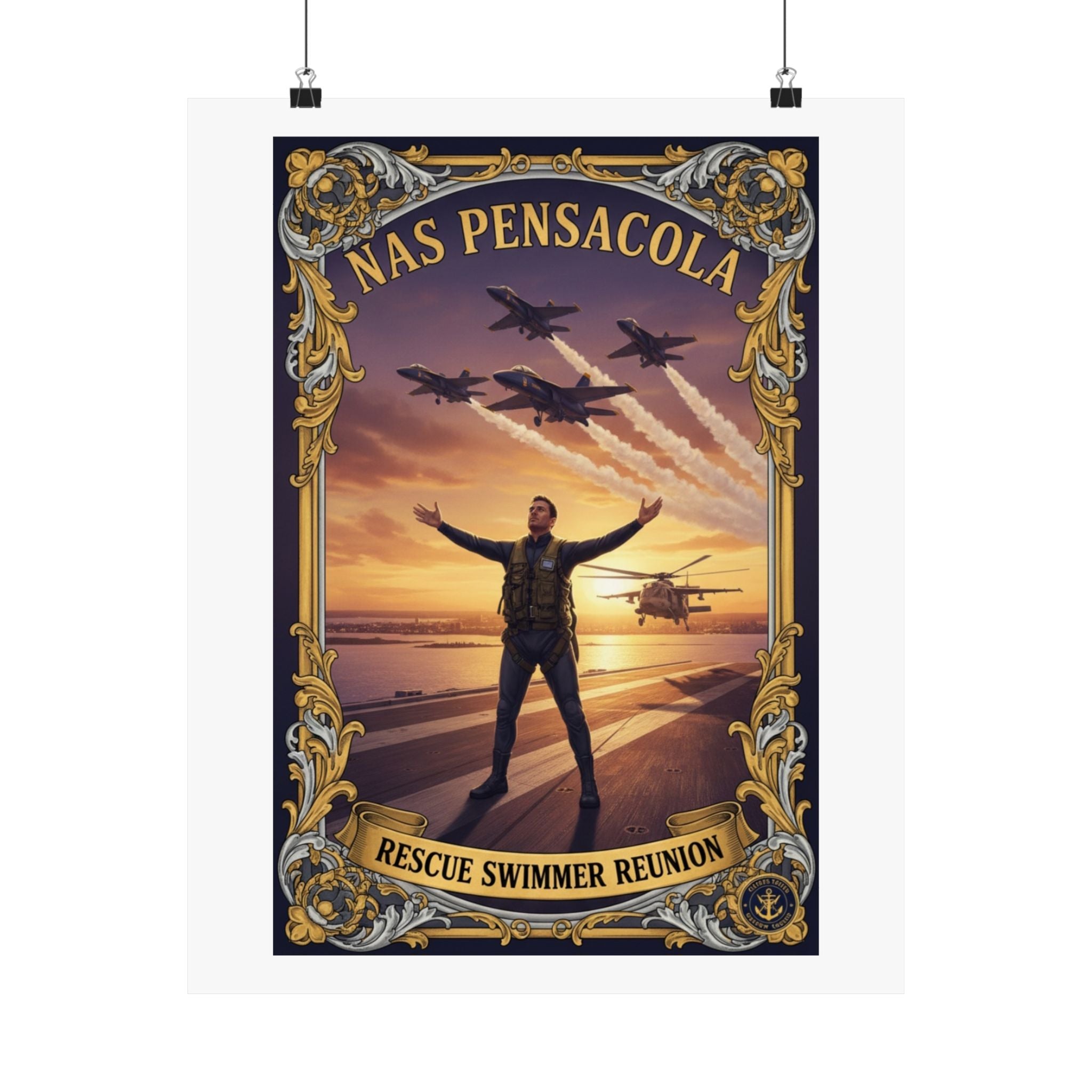 NAS Pensacola Rescue Swimmer Reunion Matte Poster