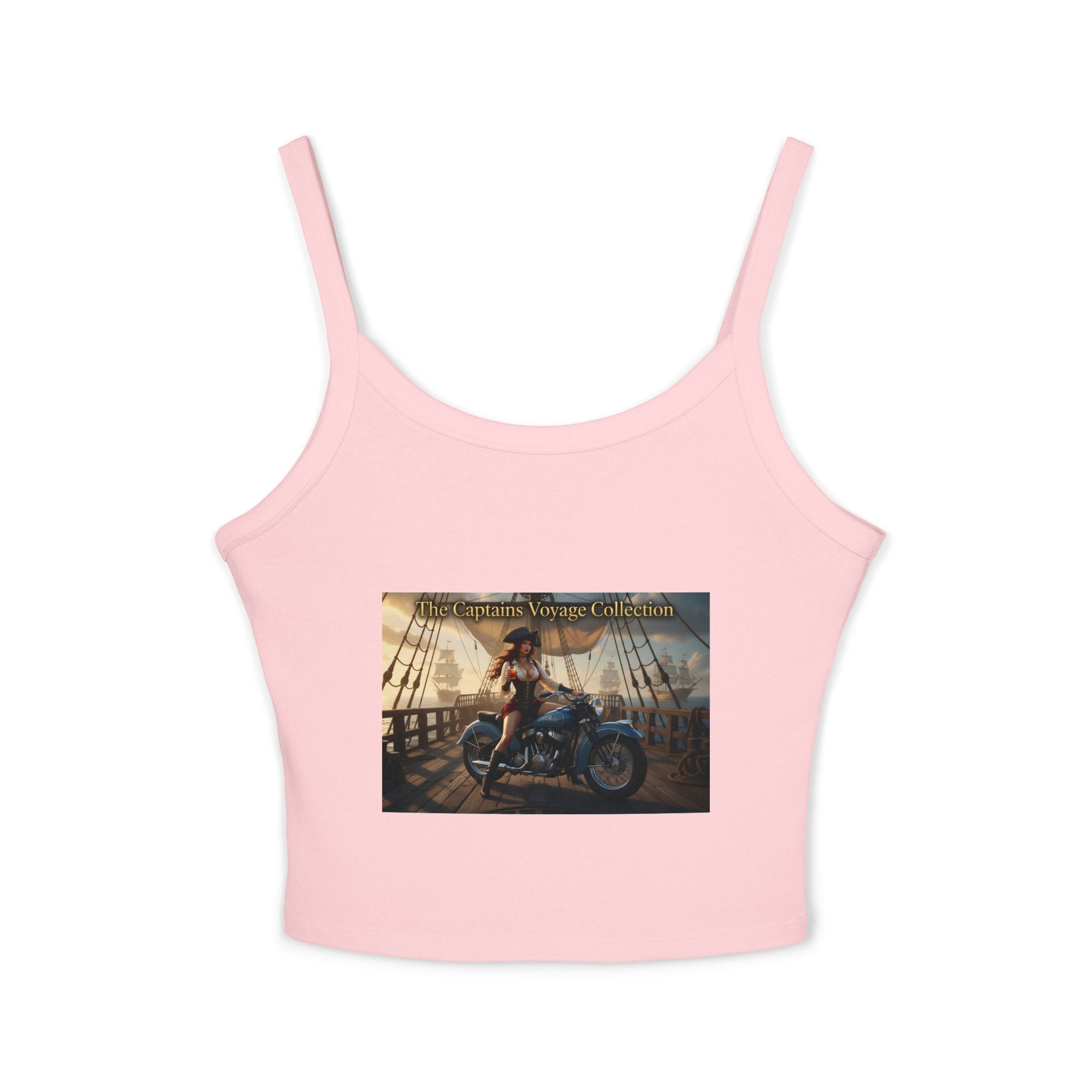 Captain’s Voyage Crop Tank Top — The Captain’s Voyage Collection Motorcycle & Nautical Sunset Design