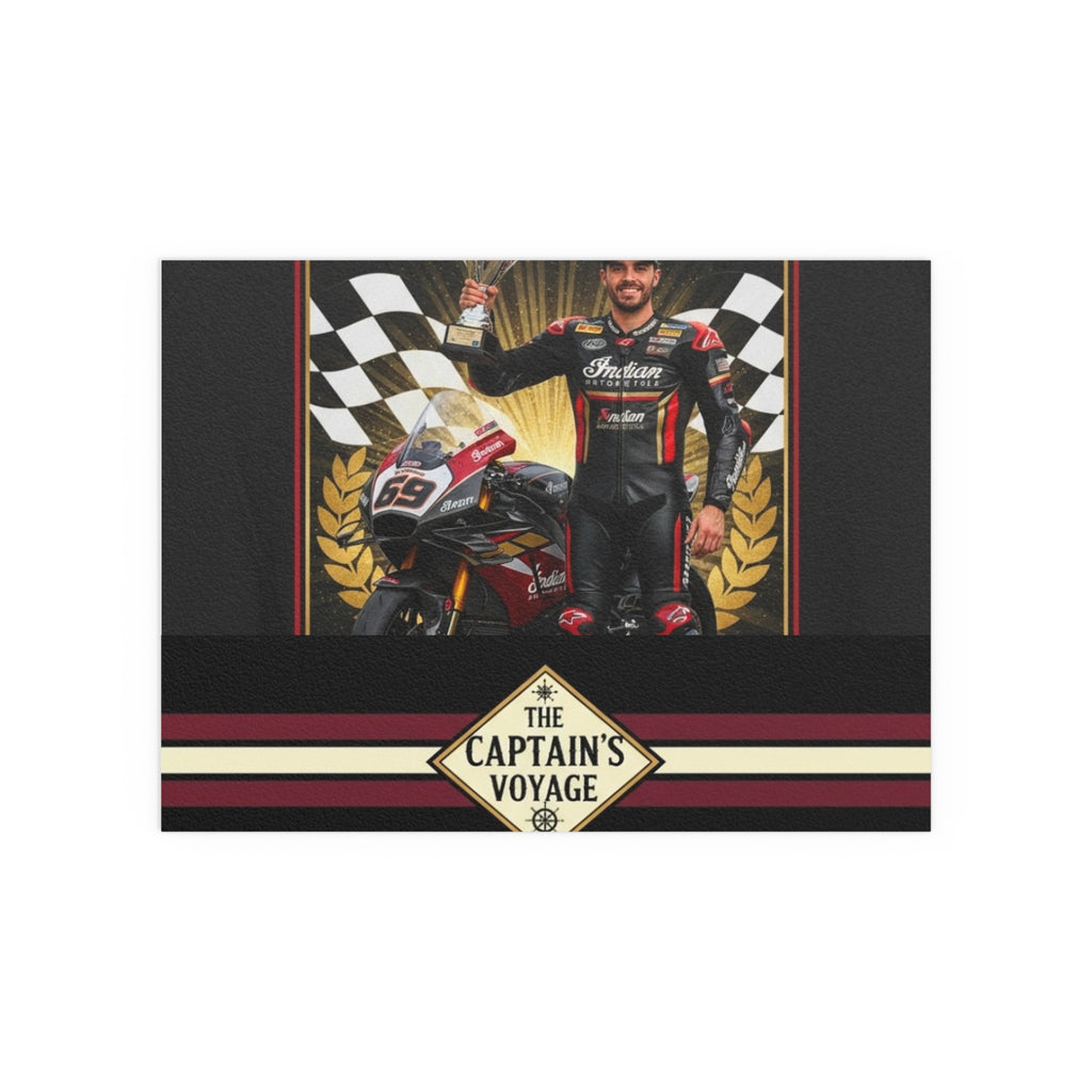 Racing Champion Silk Poster — “Winner’s Circle 69” Motorcycle Wall Art (Indoor/Outdoor)