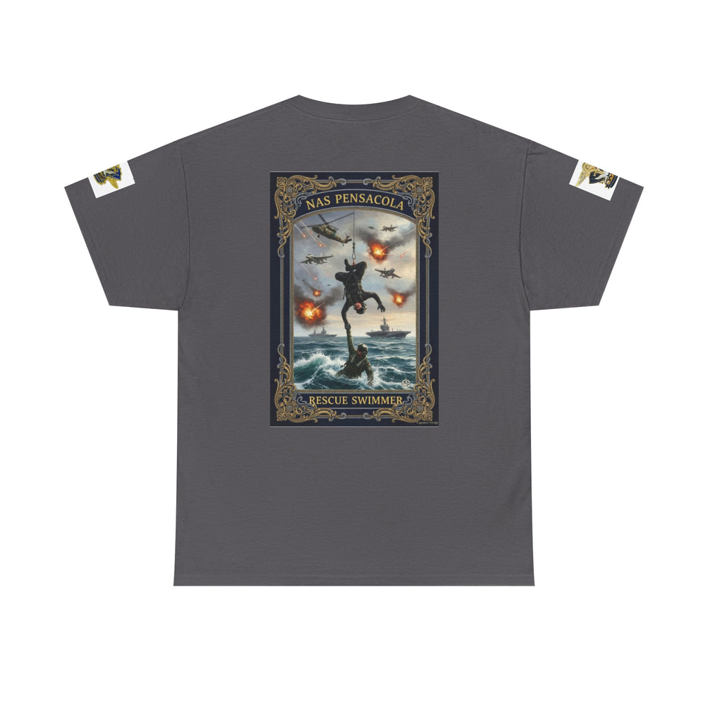 Navy Riders Club Graphic Tee — Vintage Naval Rescue Poster Shirt