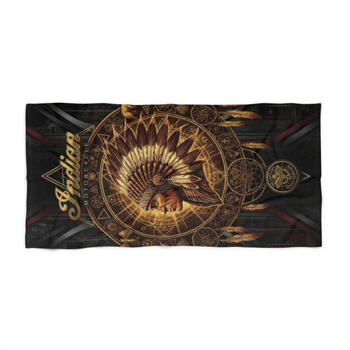 Beach Towel — Vintage Native Chief Dreamcatcher Design