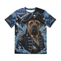 Pirate Mastiff Tee — Blue Skull Biker All-Over Print