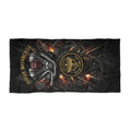 Motorcycle Emblem Beach Towel — Retro Indian Motorcycle Graphic