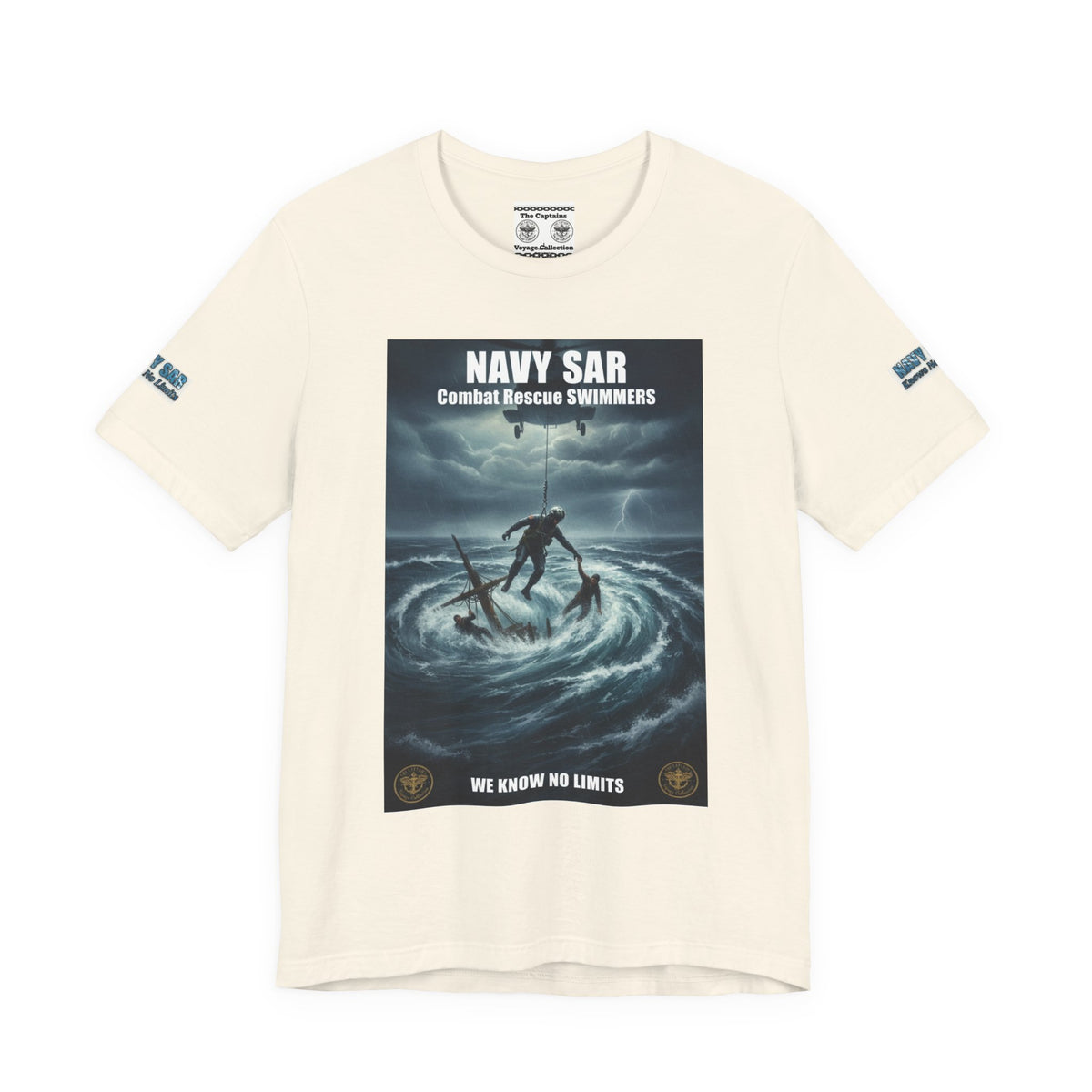 Navy SAR Combat Rescue Swimmers T-Shirt — "We Know No Limits"