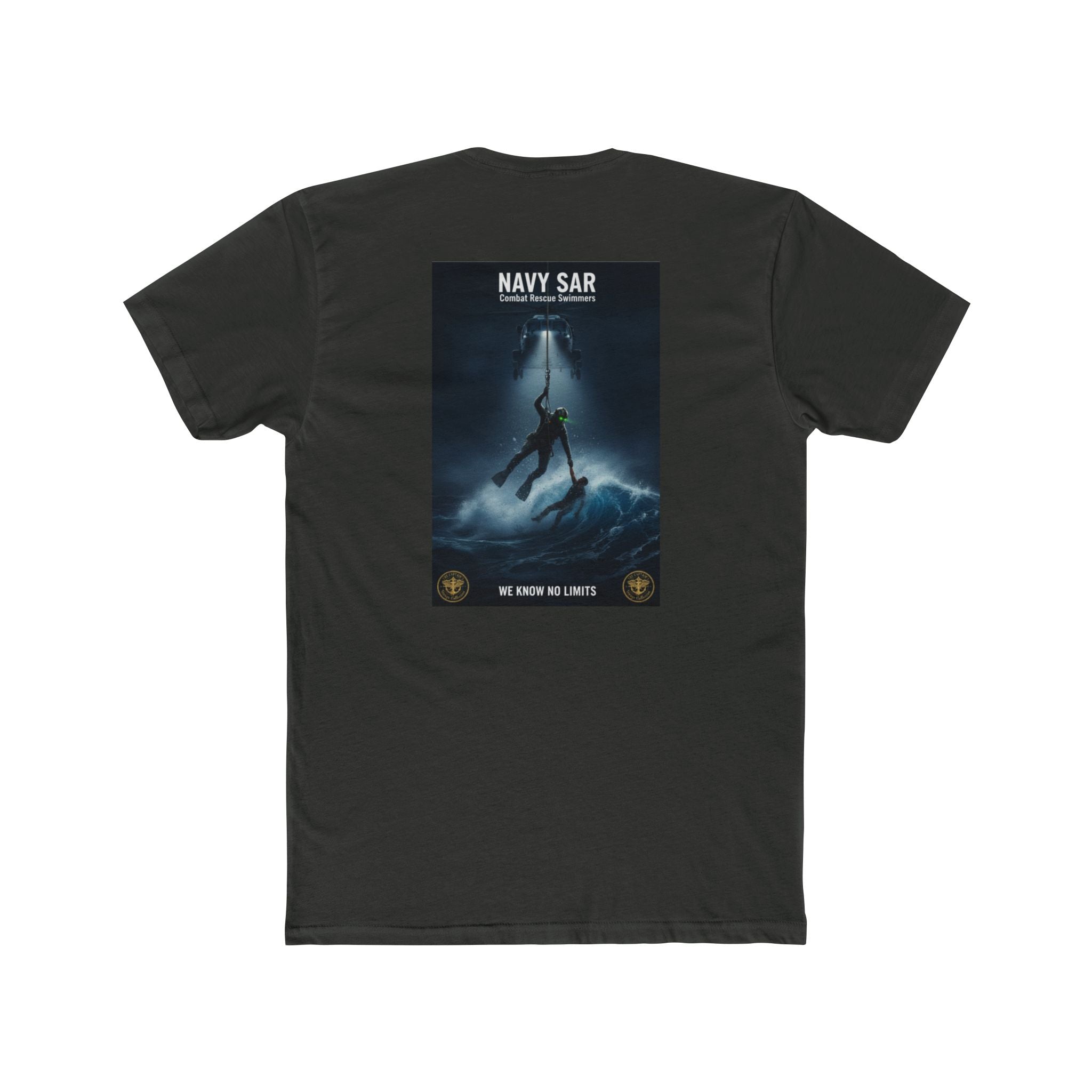 Navy SAR Combat Rescue Swimmers Graphic Tee — "We Know No Limits"