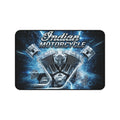 Indian Motorcycle Engine Desk Mat — Blue V-Twin Motor Graphic Mouse Pad