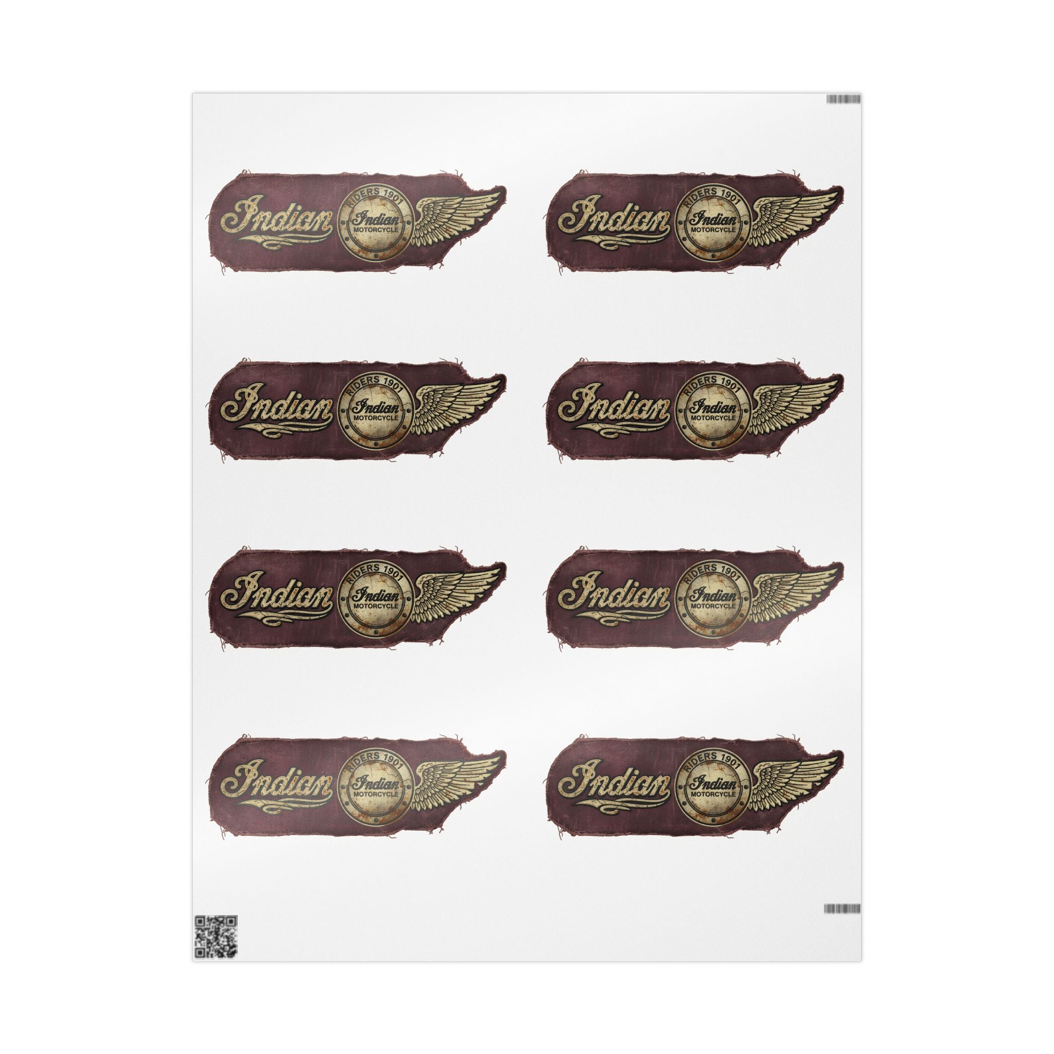 Gift Wrap Paper — Vintage Brushstroke 'Thanks' Design (Roll)