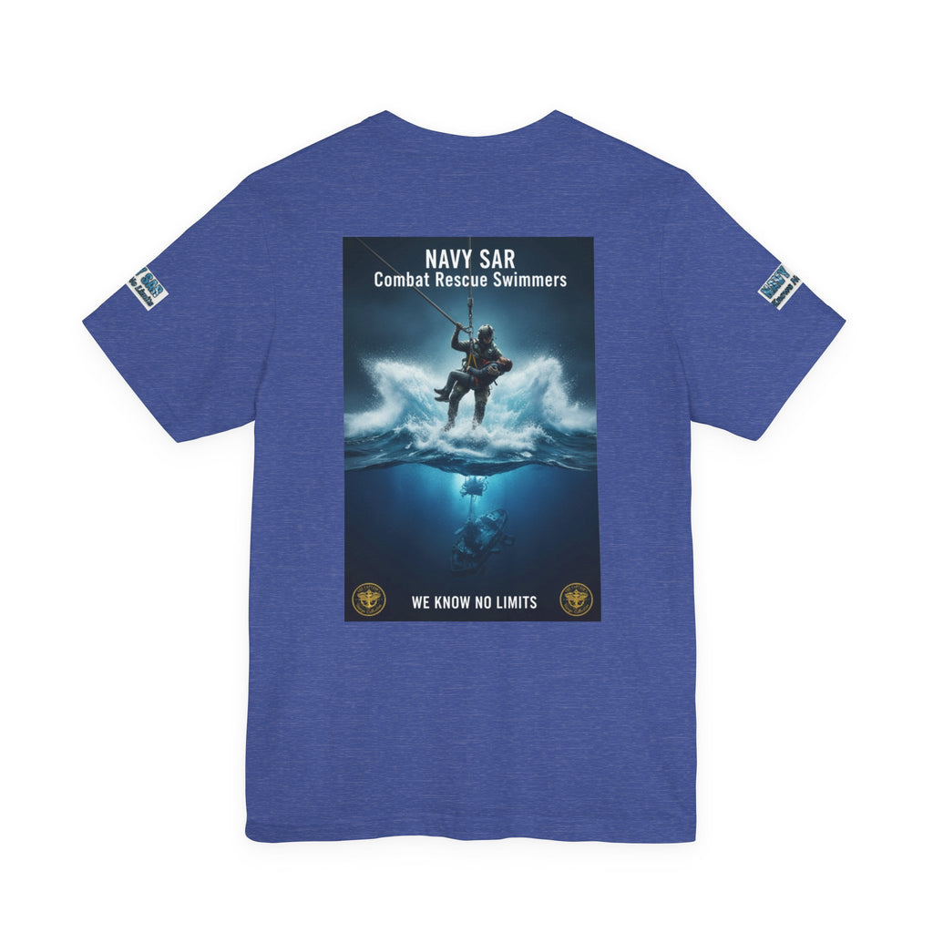 Navy SAR Combat Rescue Swimmers T-Shirt — "We Know No Limits"