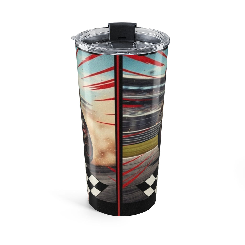 Motorcycle Racing 20oz Tumbler — Custom Rider Name Travel Cup