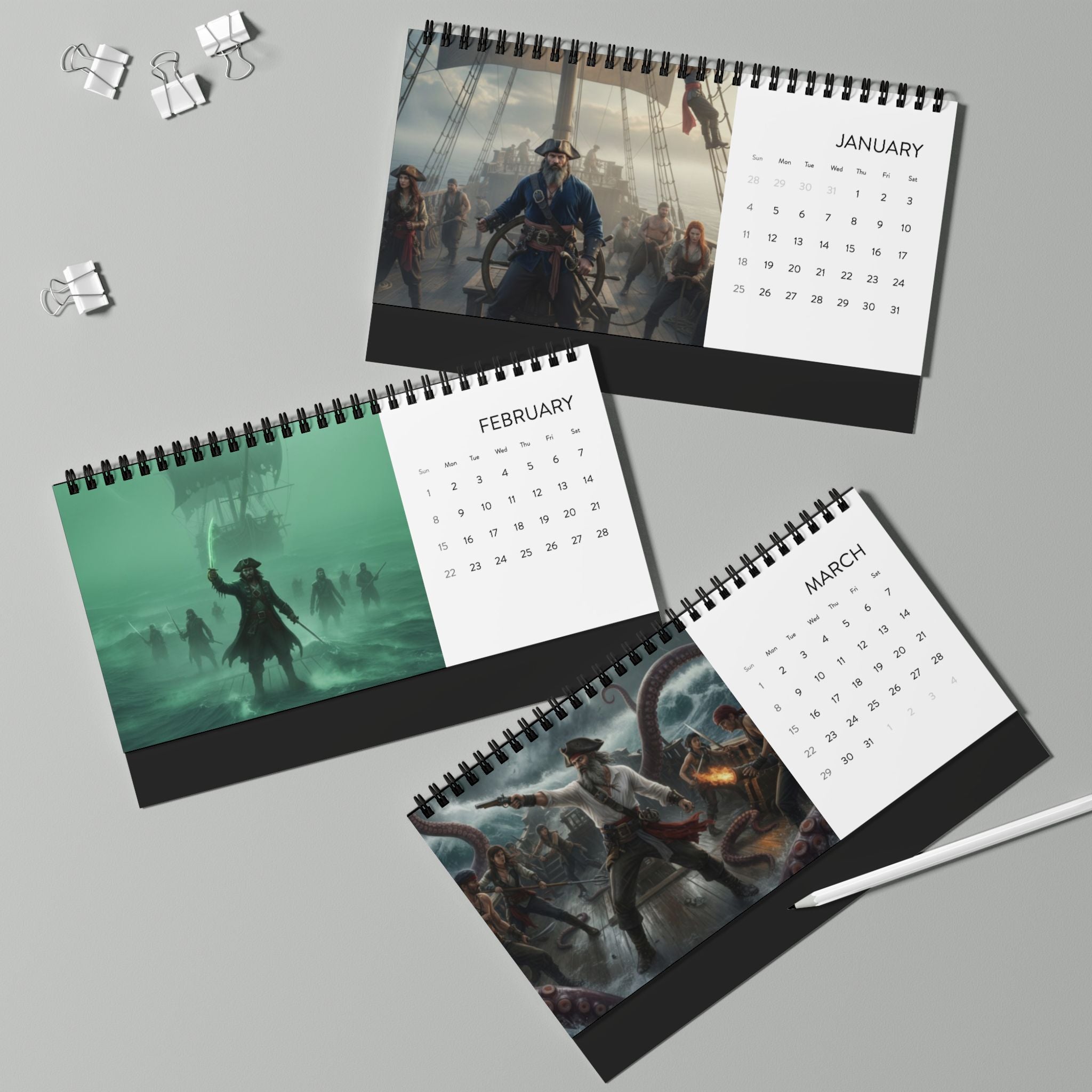 The Captain's Voyage 2026 Desktop Calendar
