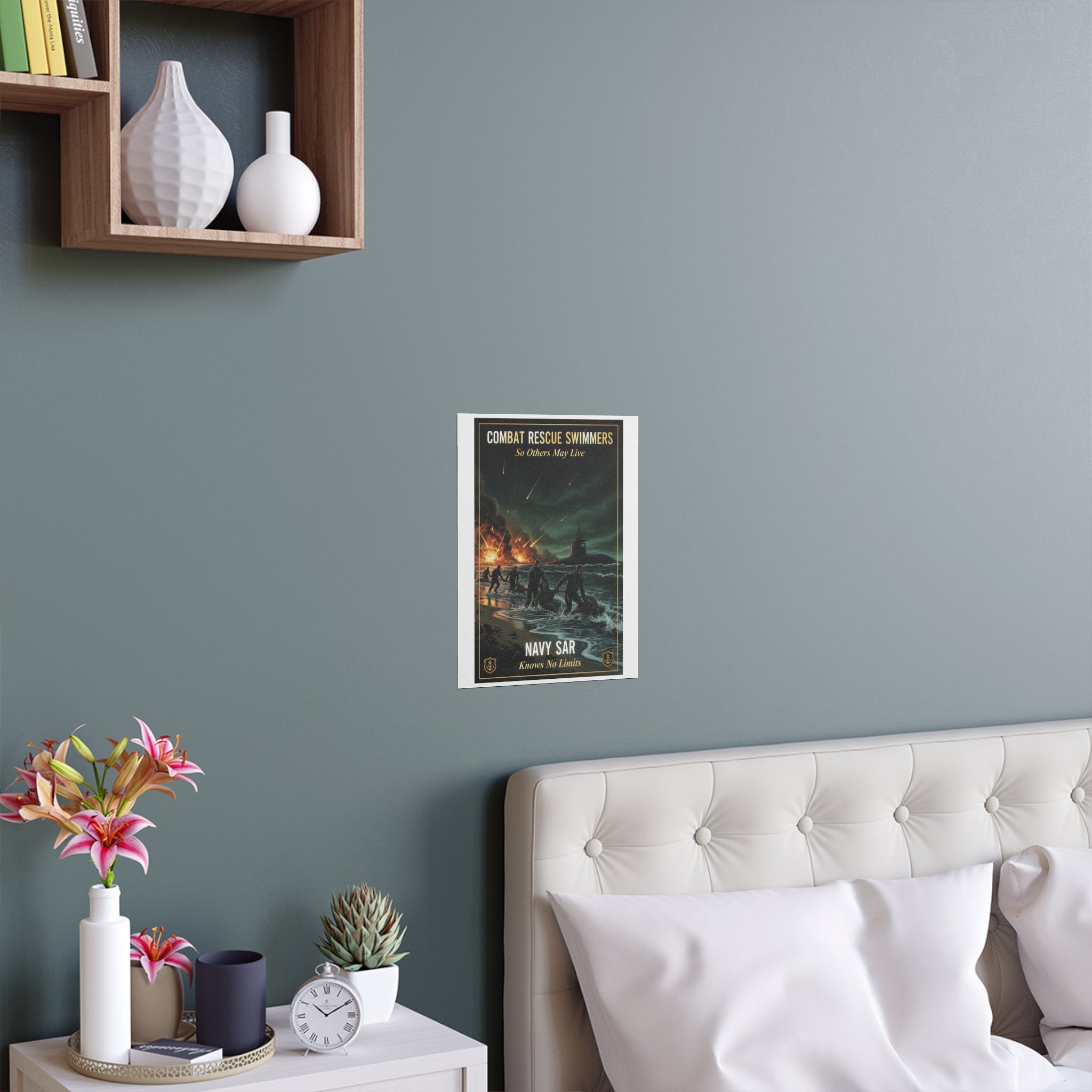 Navy SAR Combat Rescue Swimmers Silk Poster — 'So Others May Live' Indoor/Outdoor Print