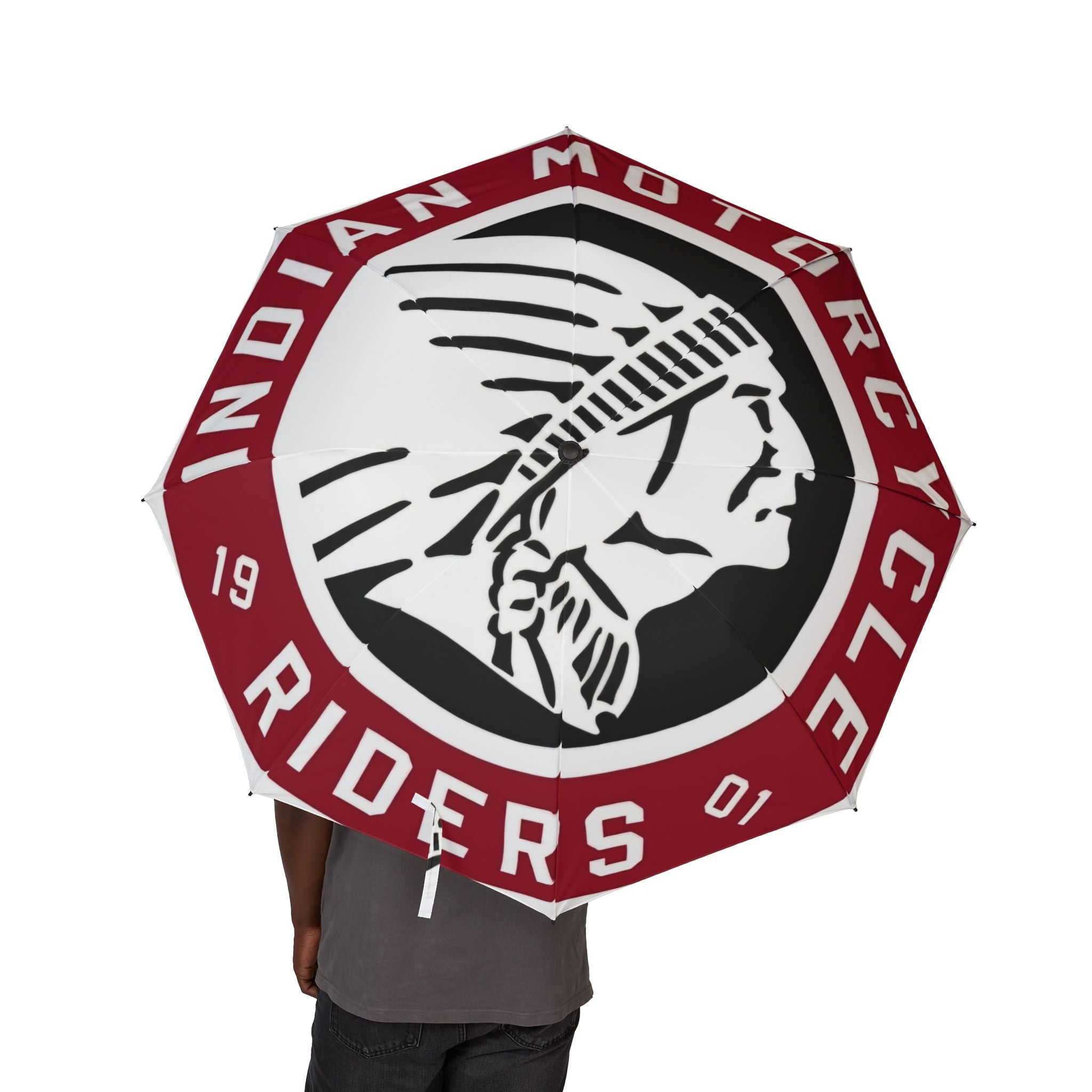 Motorcycle Club Logo Foldable Umbrella — Semi-Automatic Compact Rain Cover